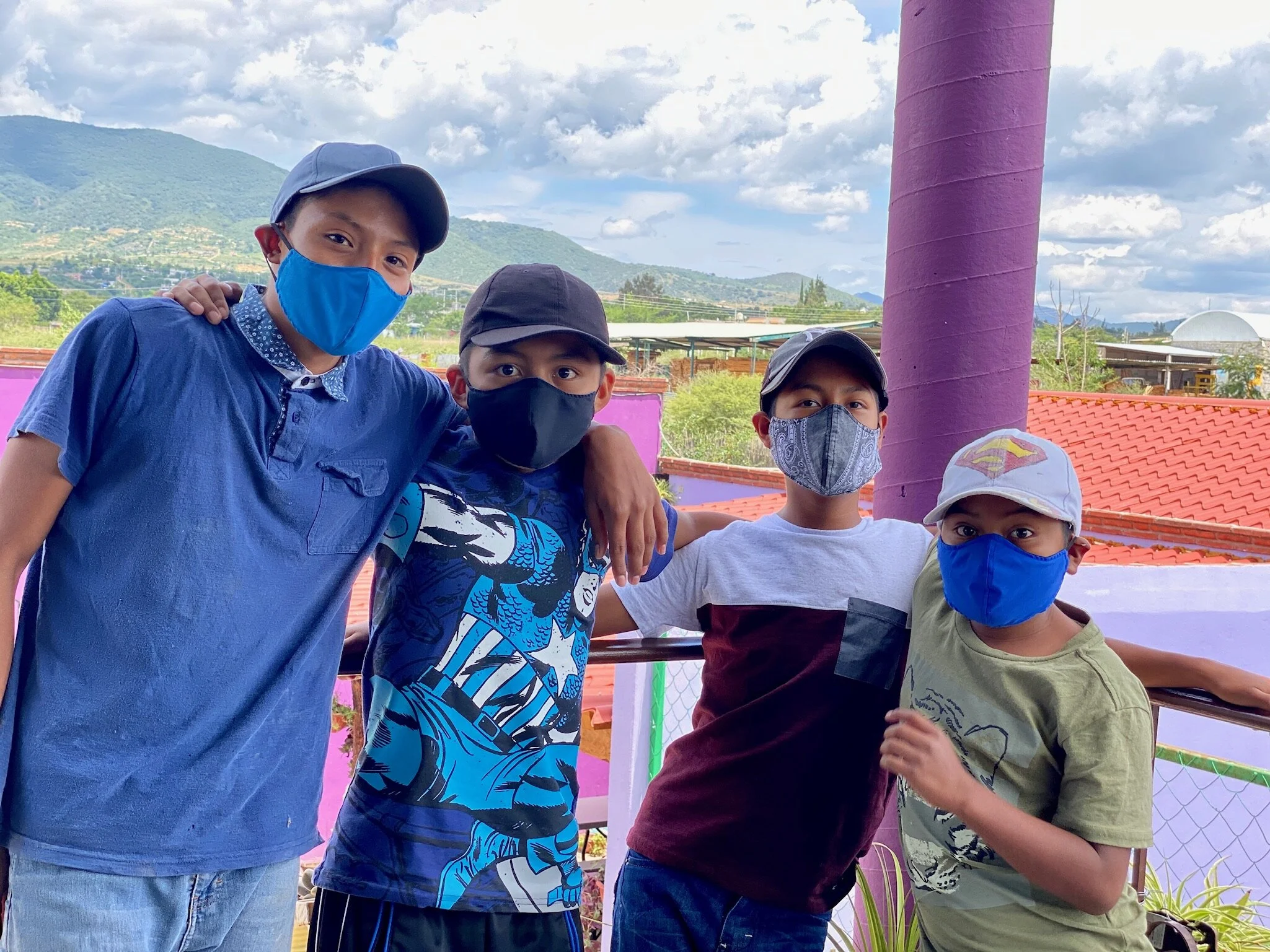 Staying safe in OaxacaThe children are staying safe at the Simply Smiles Children’s Village in Oaxaca, Mexico, and even smiling while wearing masks!