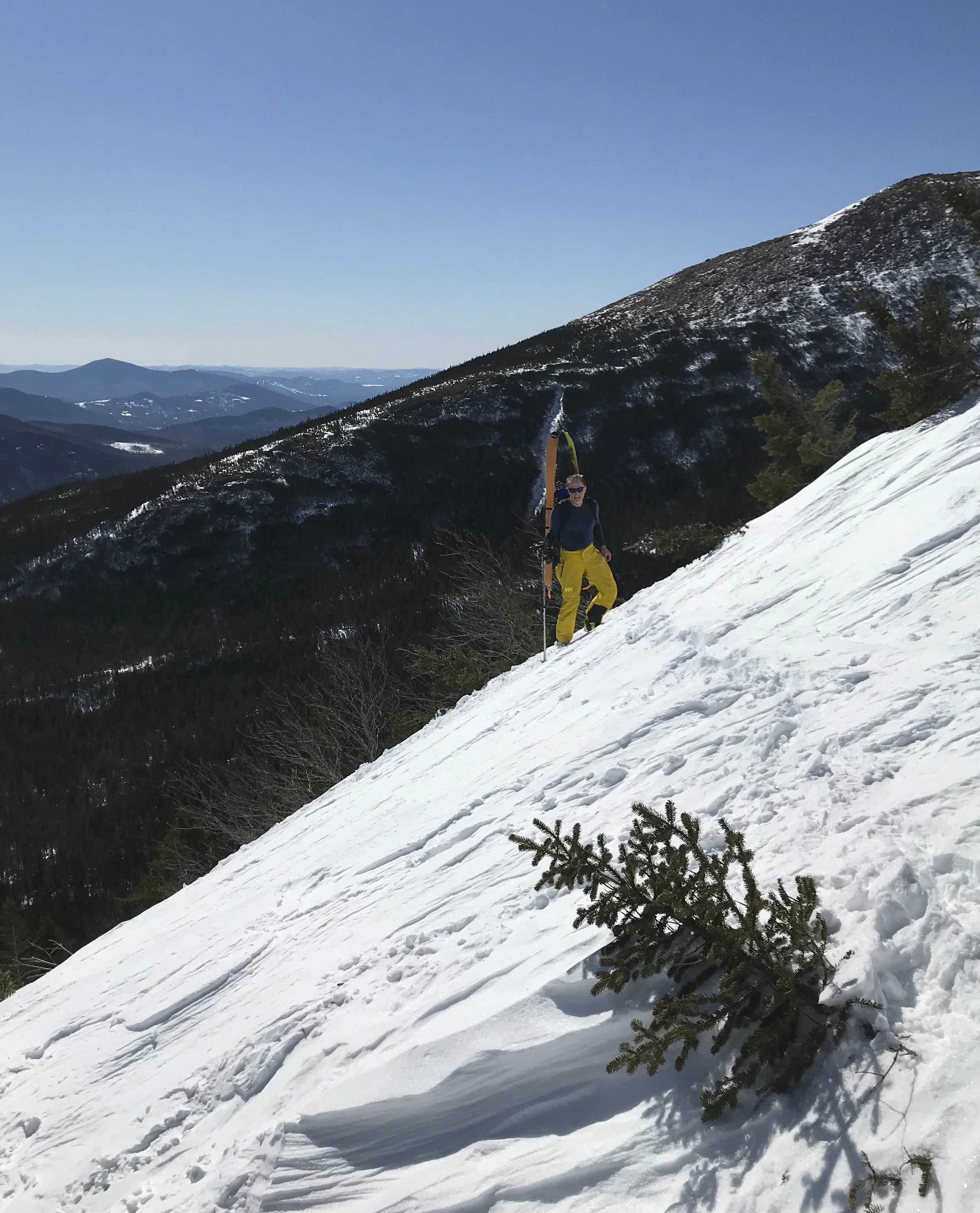John starting to cut over from Lion’s Head Winter Trail. Normally there’s a forest here.
