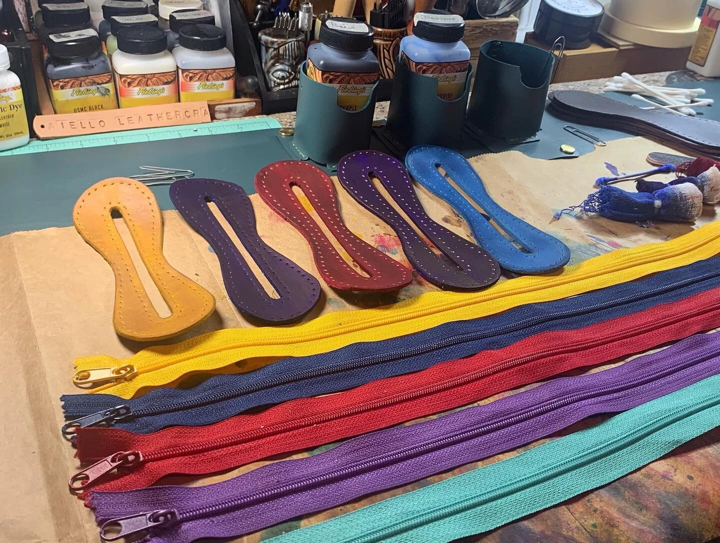 Nick Knacks.  Table Filler. Link to the store in Bio. #ALC #Leather #LeatherCraft #COVIDSkill #HandCut #HandStitched #HandDyed #HandMade #KeyWest #LocalArtist