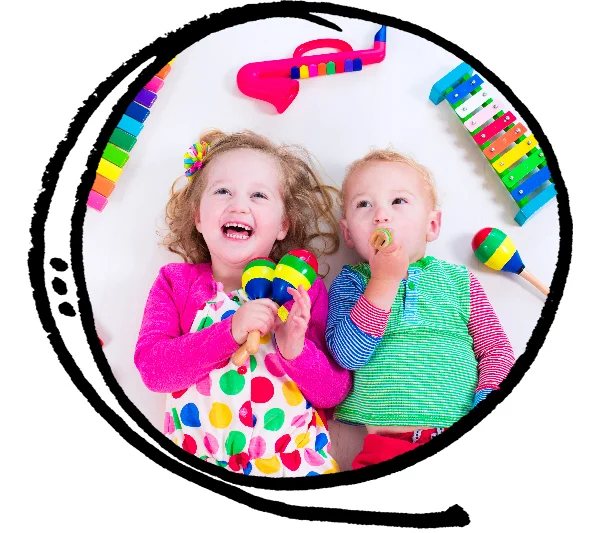 Music class with art activity for toddlers and preschoolers from 2 years old to 4 years old in East York, Toronto