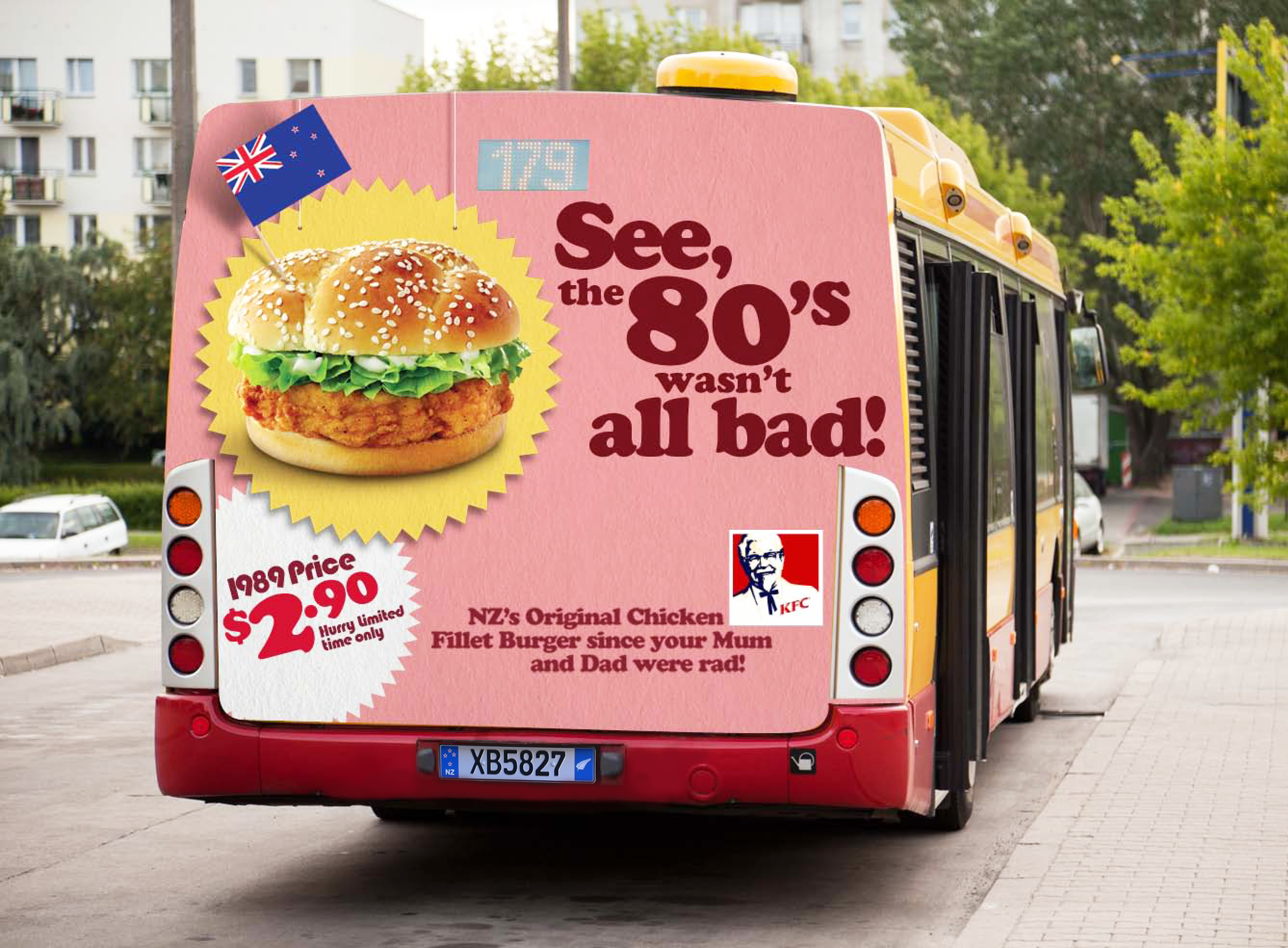  Rolling back the years and the prices on the Colonel’s original Chicken Burger. 