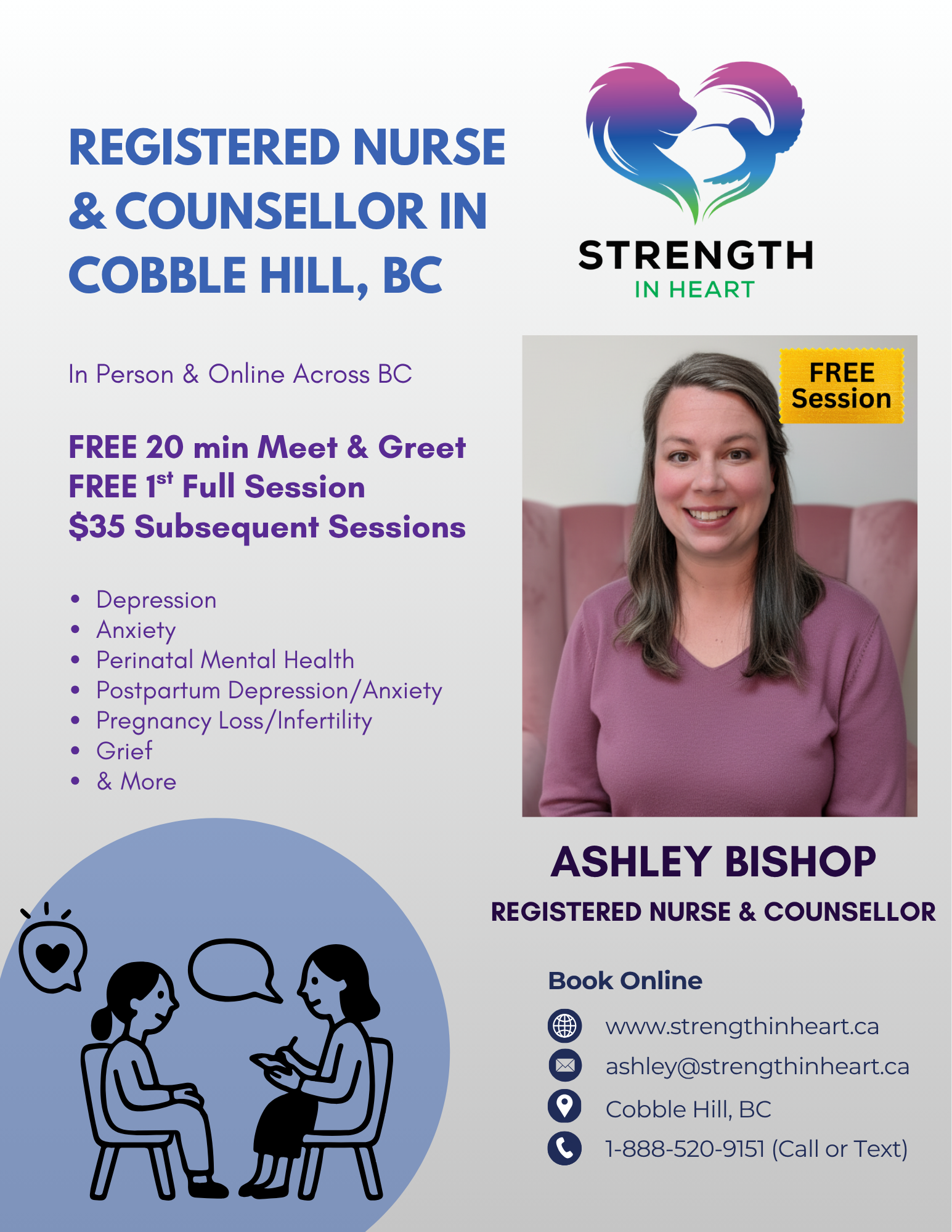 Meet Ashley Bishop: Registered Nurse &amp; Counsellor in Cobble Hill BC &amp; Online Across BC