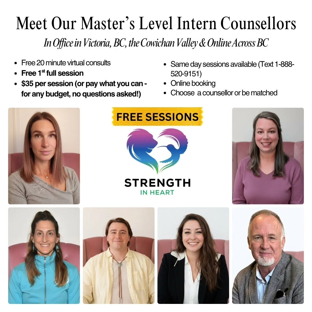 Free Counselling in BC &amp; Ontario: Meet Our Master's Level Intern Counsellors (in office &amp; virtual)
