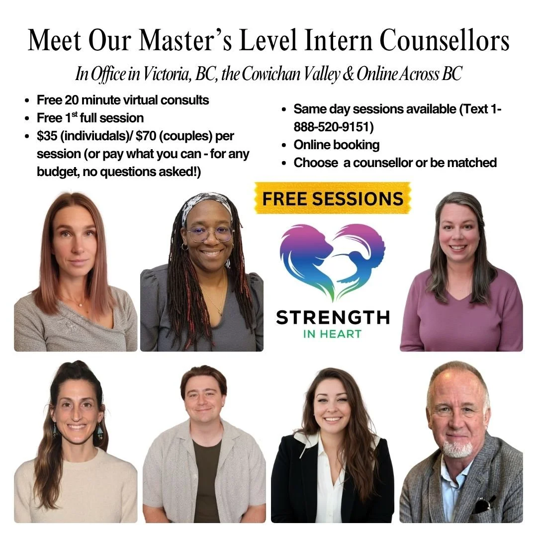 Meet Our Master's Level Intern Counsellors: Compassionate Support - No matter what your budget is!