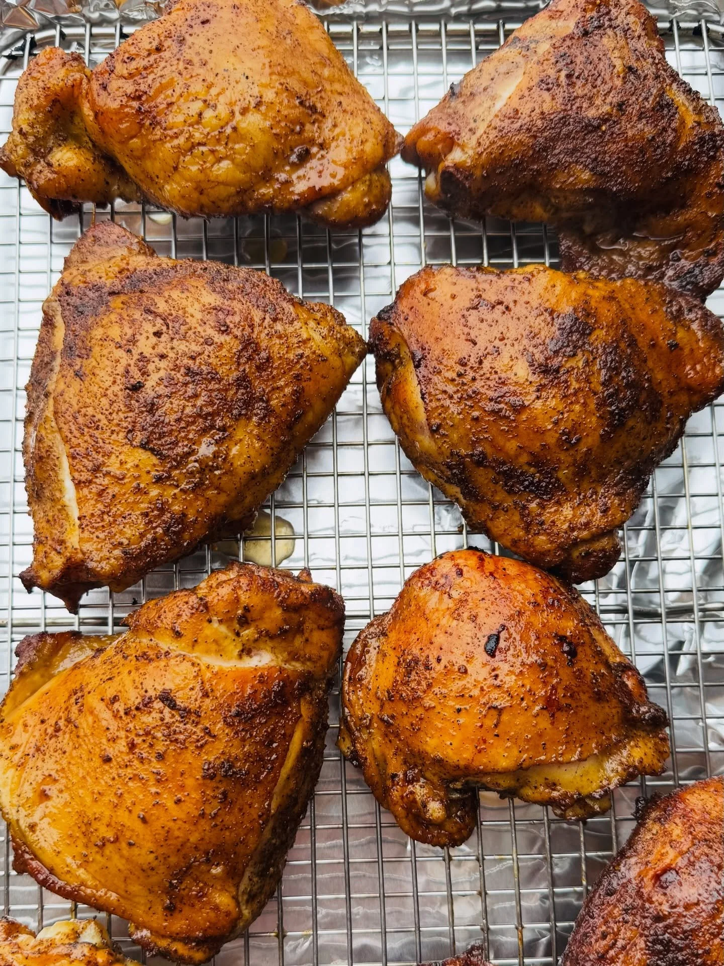 SMOKED

Chicken thighs seasoned with @craftedbykairos and smoked on the @traegergrills Timberline. Really enjoy using these clean seasonings with no bs ingredients or anti caking agents and in glass jars. Great flavors for all different types of meat