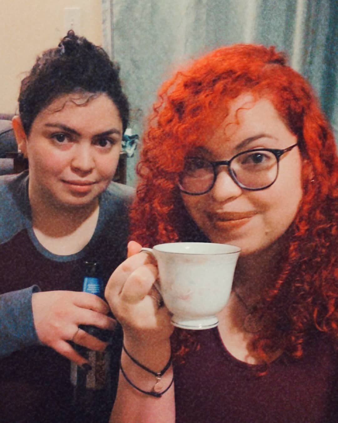 Happy birthday @nilkamartell 
having a french 75 in a teacup #DrinksForNilka