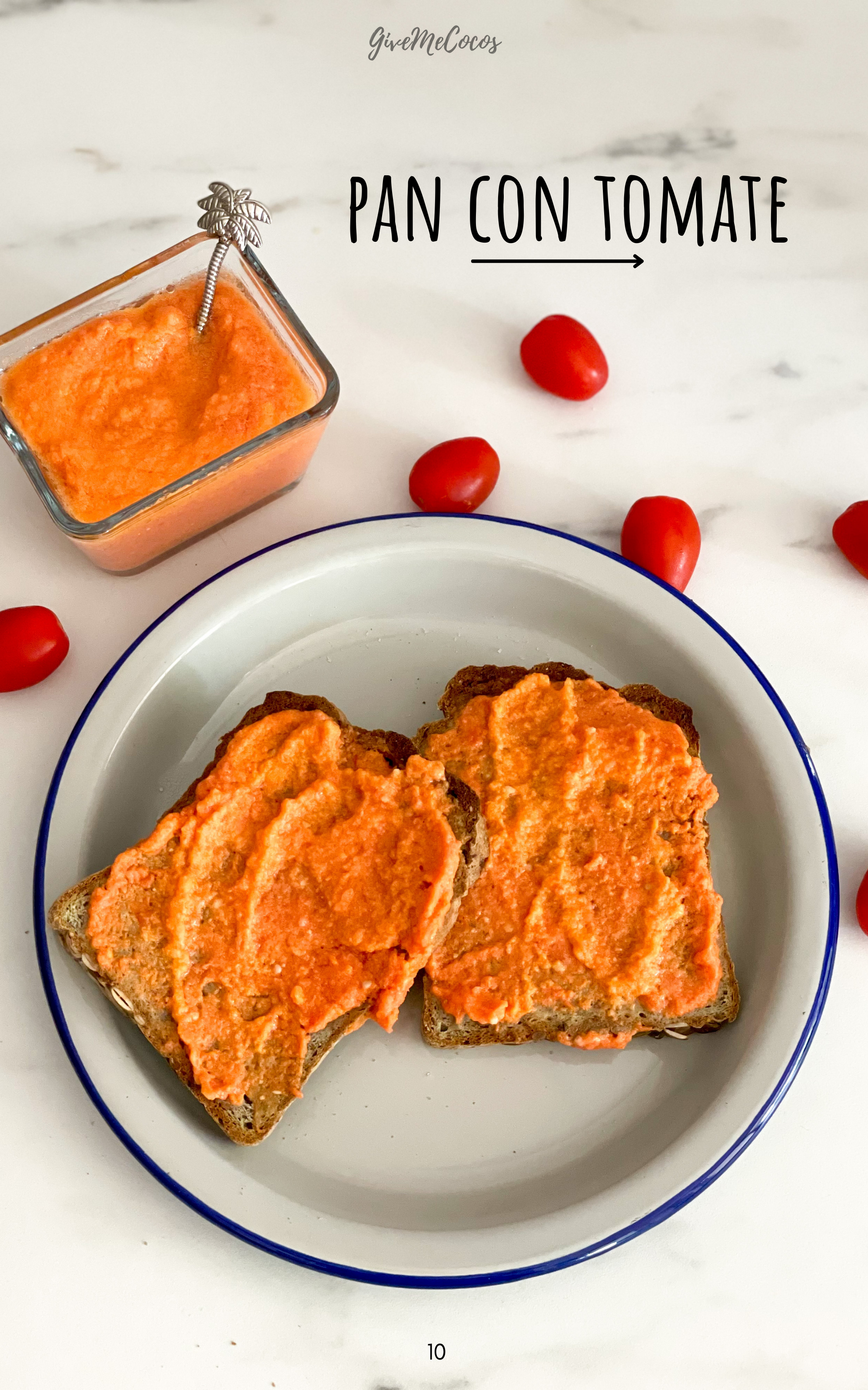 Pan Con Tomate Title - Mediterranean Inspired Vegan Recipes e-Book - GiveMeCocos.png
