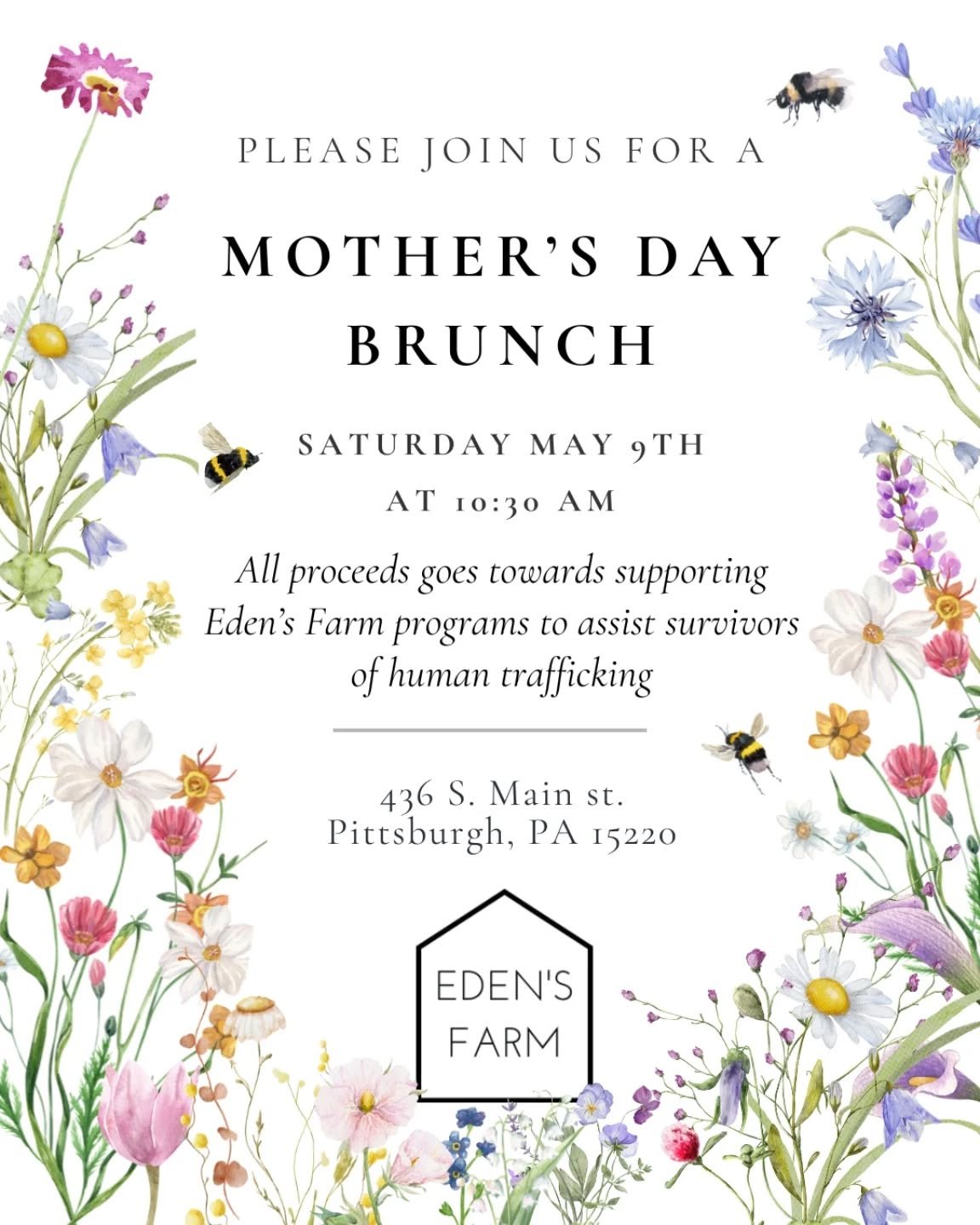 🌸 Mother&rsquo;s Day Brunch at Eden&rsquo;s Farm 🌸

Join us for a meaningful morning as we gather to honor mothers, caregivers, and the women who shape our lives.
This isn&rsquo;t just brunch &mdash; it&rsquo;s a space to slow down, connect, and ce
