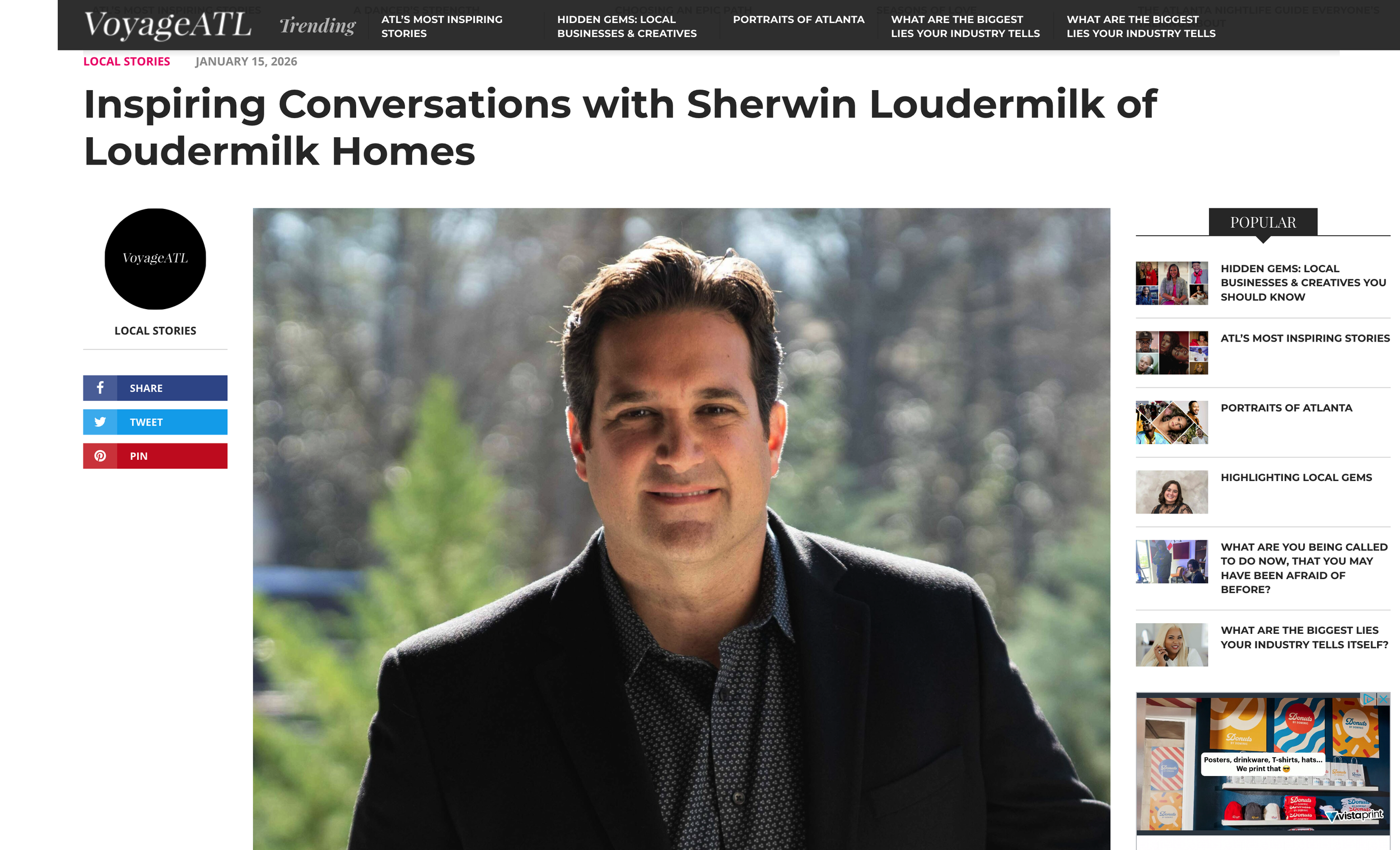 Sherwin Loudermilk Featured in Voyage ATL