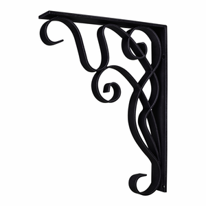 MCOR10-BLK - Metal Scrolled Bracket 1 7/8" x 10" x 13 1/2"