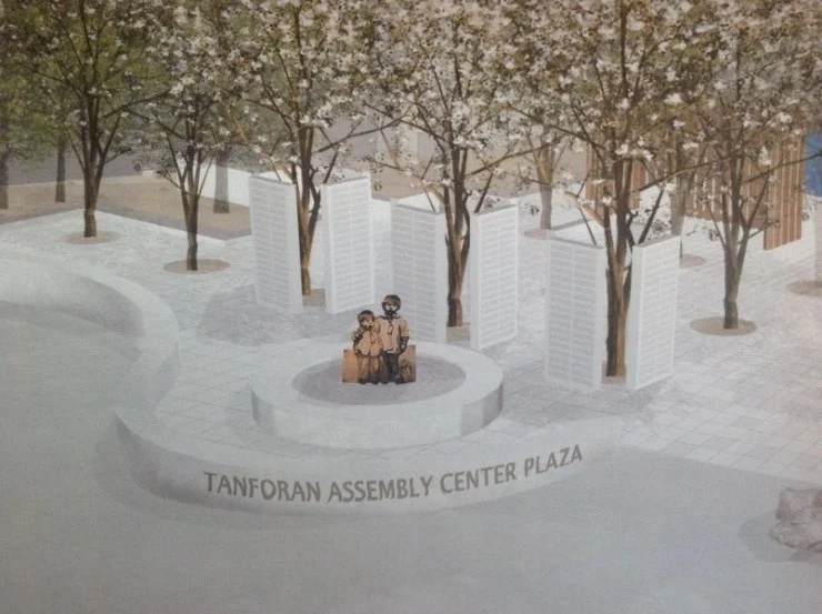 Rendering for the Tanforan Assembly Center memorial