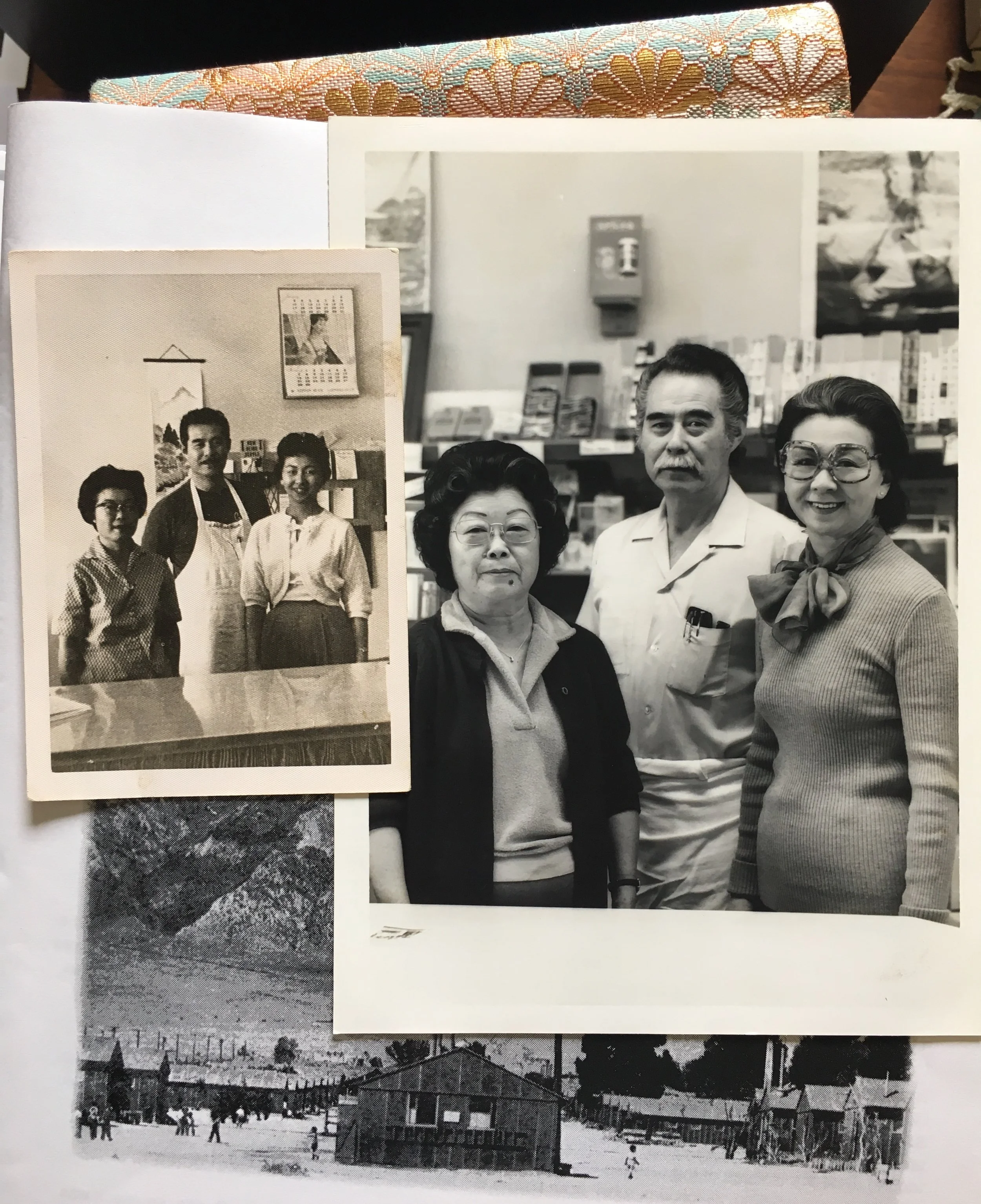 The Shi’s Fish Mart family when it opened (left) and when it closed (right)