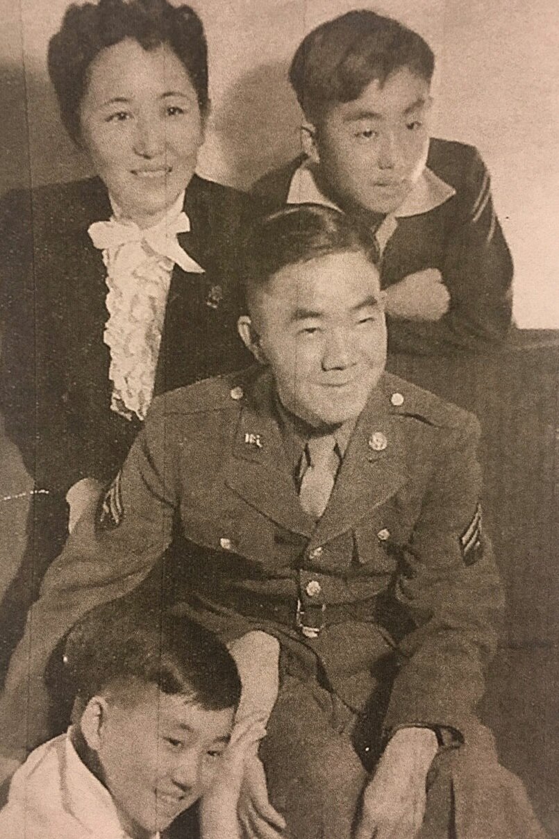 The Kanazawa family: Ruth and James, and their sons Jay and Kay