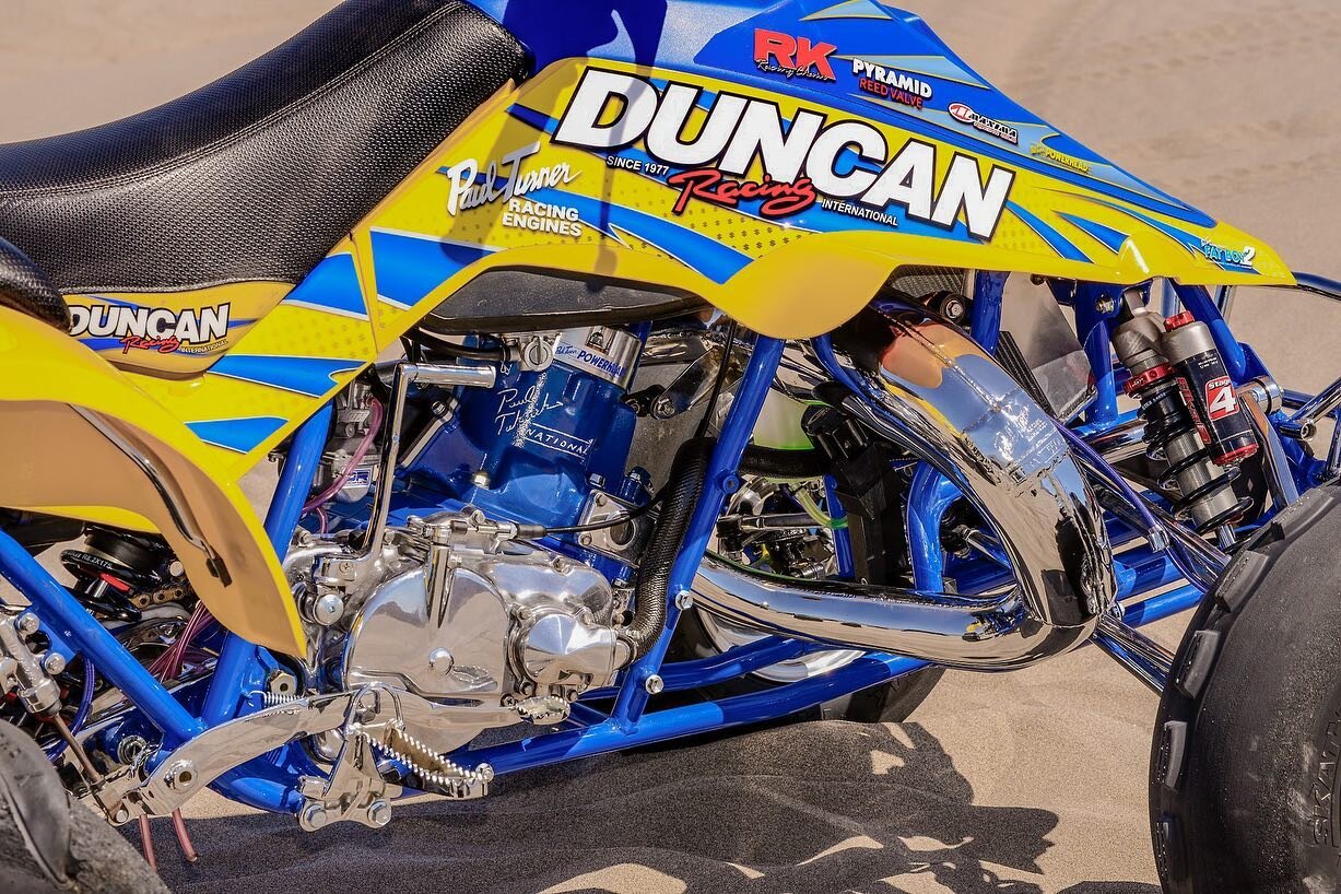 Duncan Racing / Paul Turner Racing Suzuki LT 500 POWERHEAD CNC-Billet-Interchangeable domes- &lsquo;87 6-stud - &lsquo;88-&lsquo;90 7-stud. Stock or Ported Cylinders. All bores sizes. Free Tech on proper dome size selection. #nationalporting #graphic