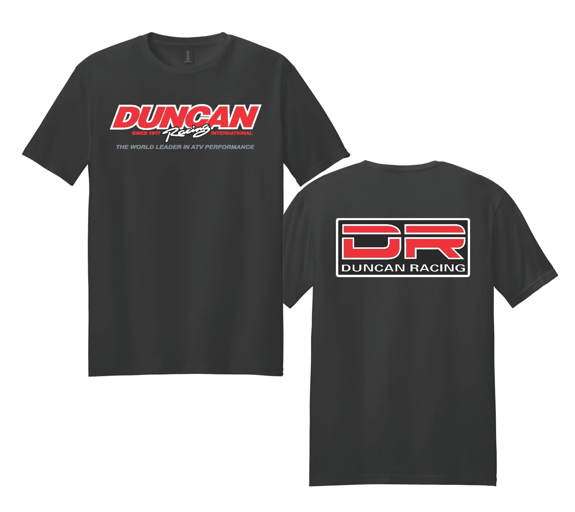 DR Black T Shirt Red Logo — Duncan Racing