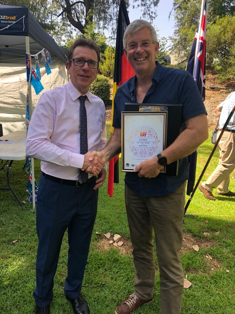  Congratulations to Tumut Citizen of the Year for 2019 Hugh Packard.  