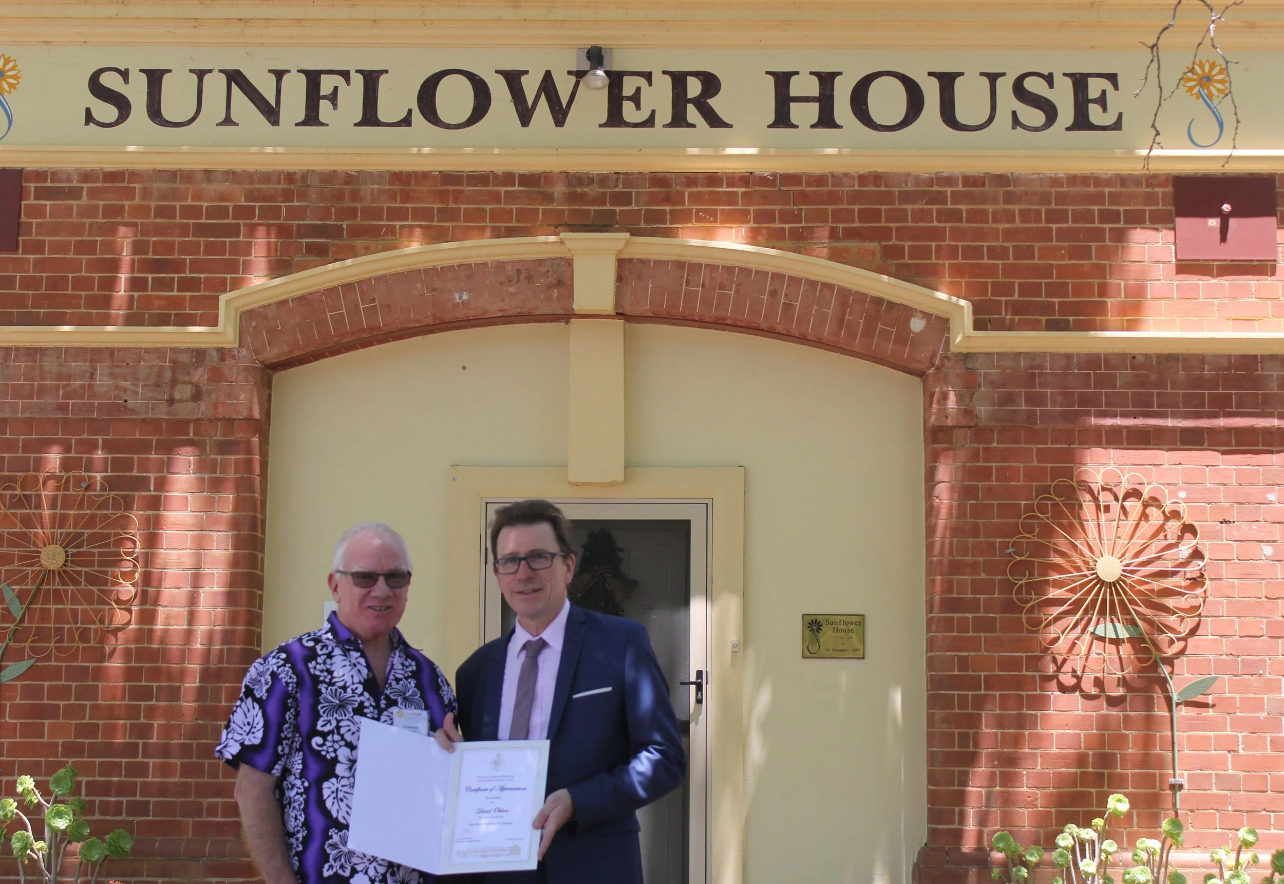 Happiness in helping at Sunflower House 