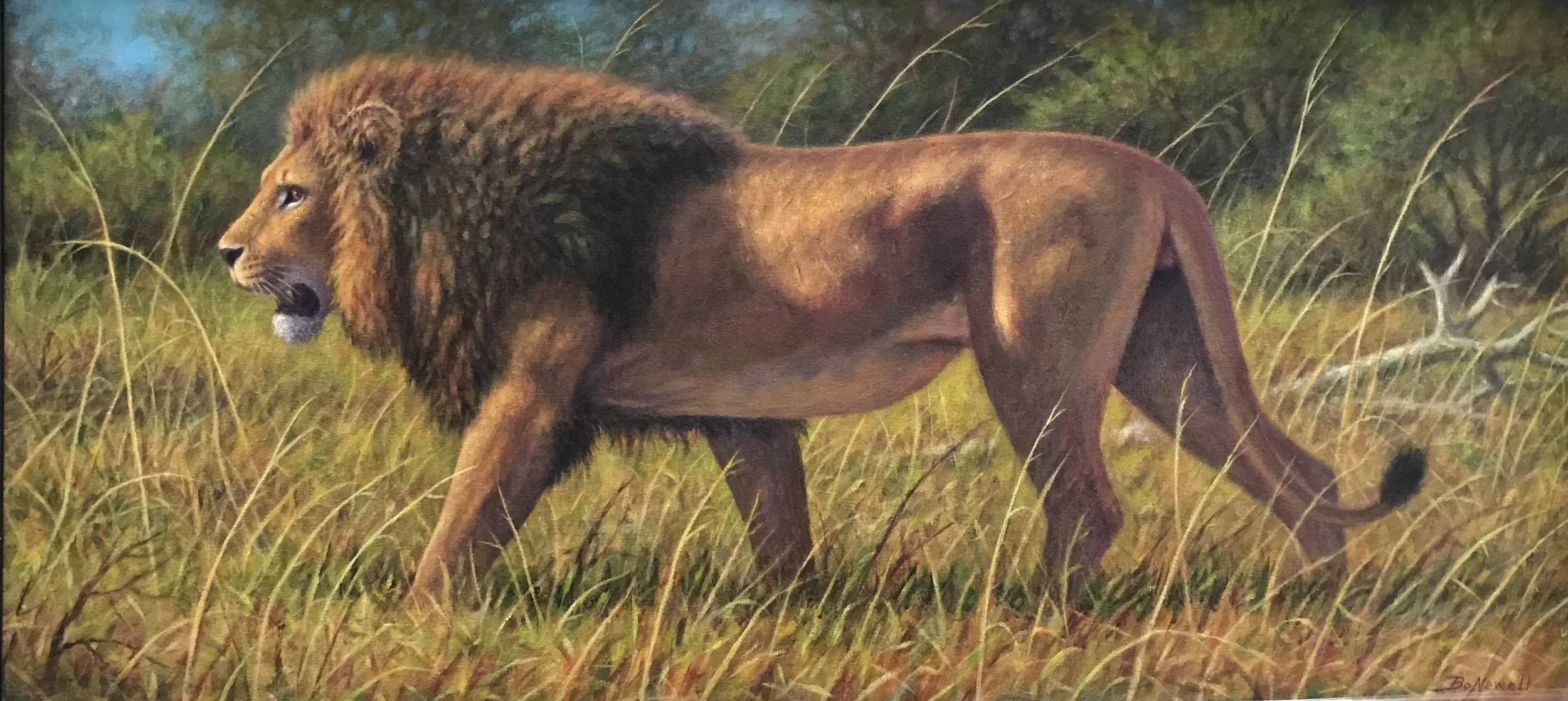 In his prime, 19x40 inches, acrylic.jpg