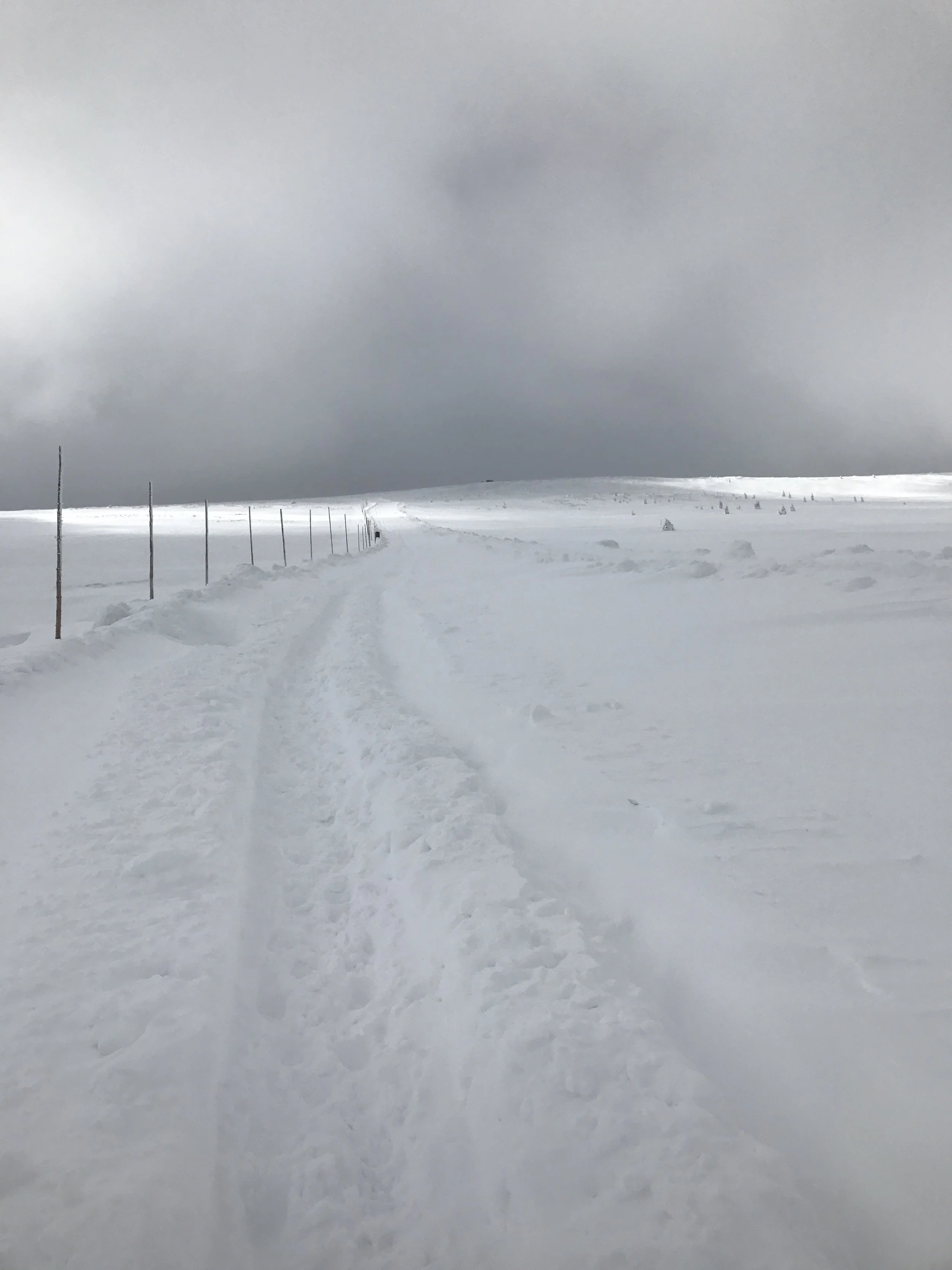 An intense run into a blizzard on Sněžka Mountain - Špindlerův Mlýn, Czech Republic
