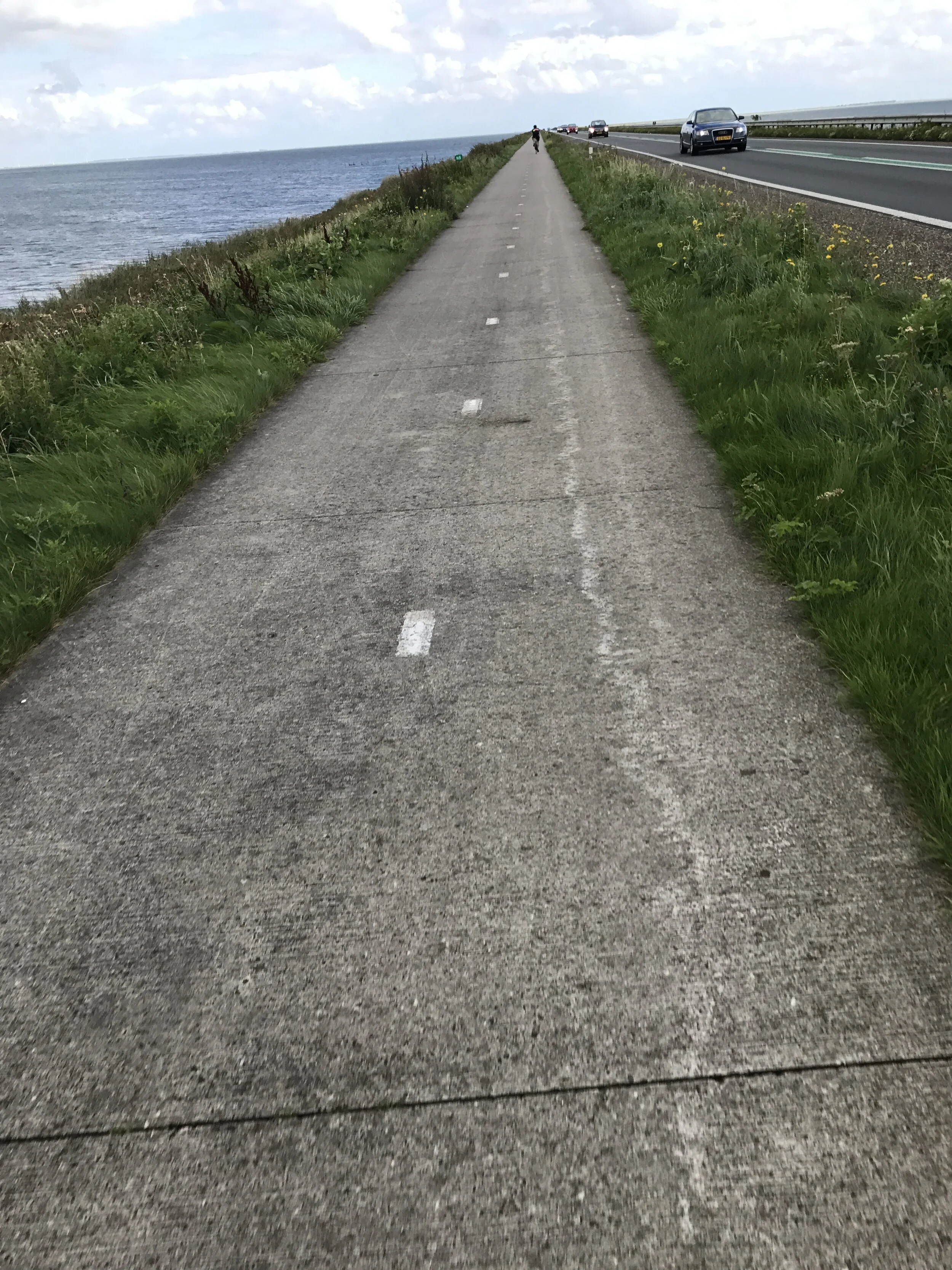 Contending with the wind on a century ride around the Zuiderzee - Amsterdam, Netherlands