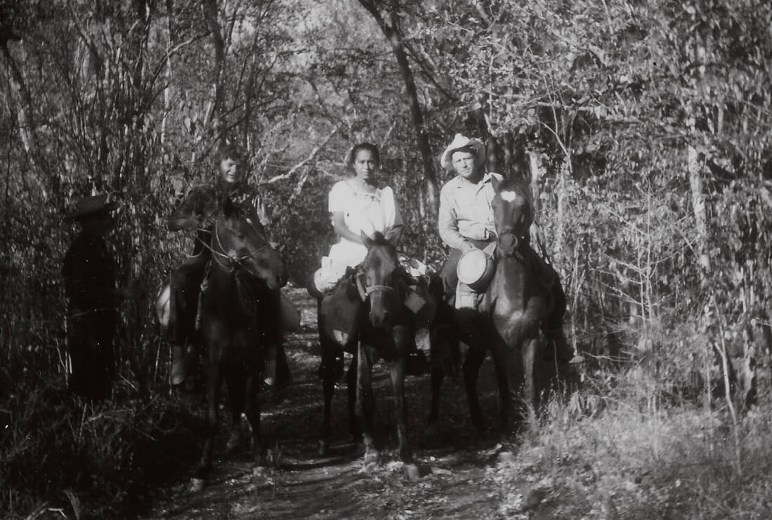 1967 Francis and Leon Yates in Yucatan Jungle