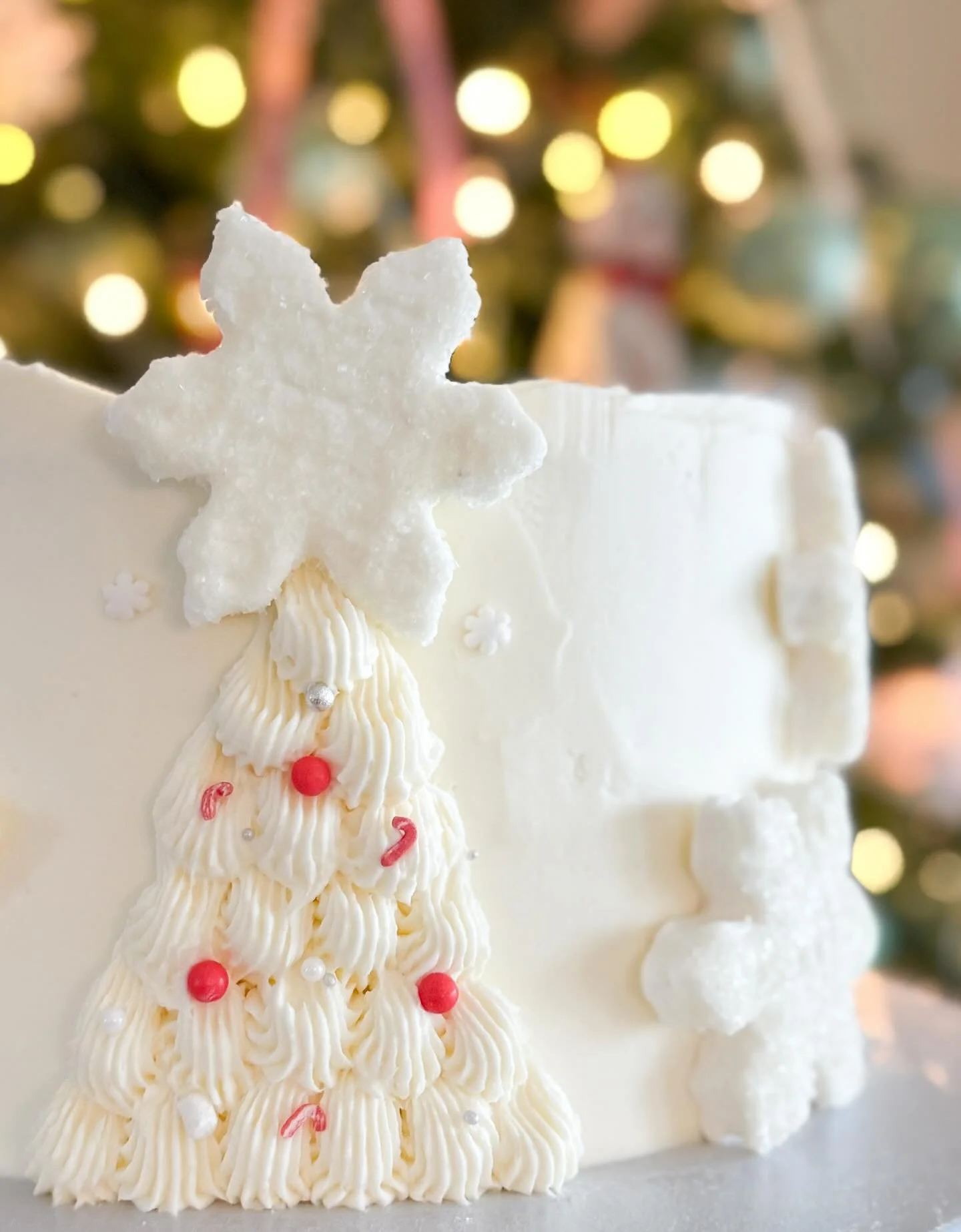 I hope every had a nice holiday! I made a few cakes but didn&rsquo;t get the best videos and/ pictures so I won&rsquo;t be posting those. Haha However, I did manage to snap a few shots of this simple yet cute Peppermint cake for our family Christmas 