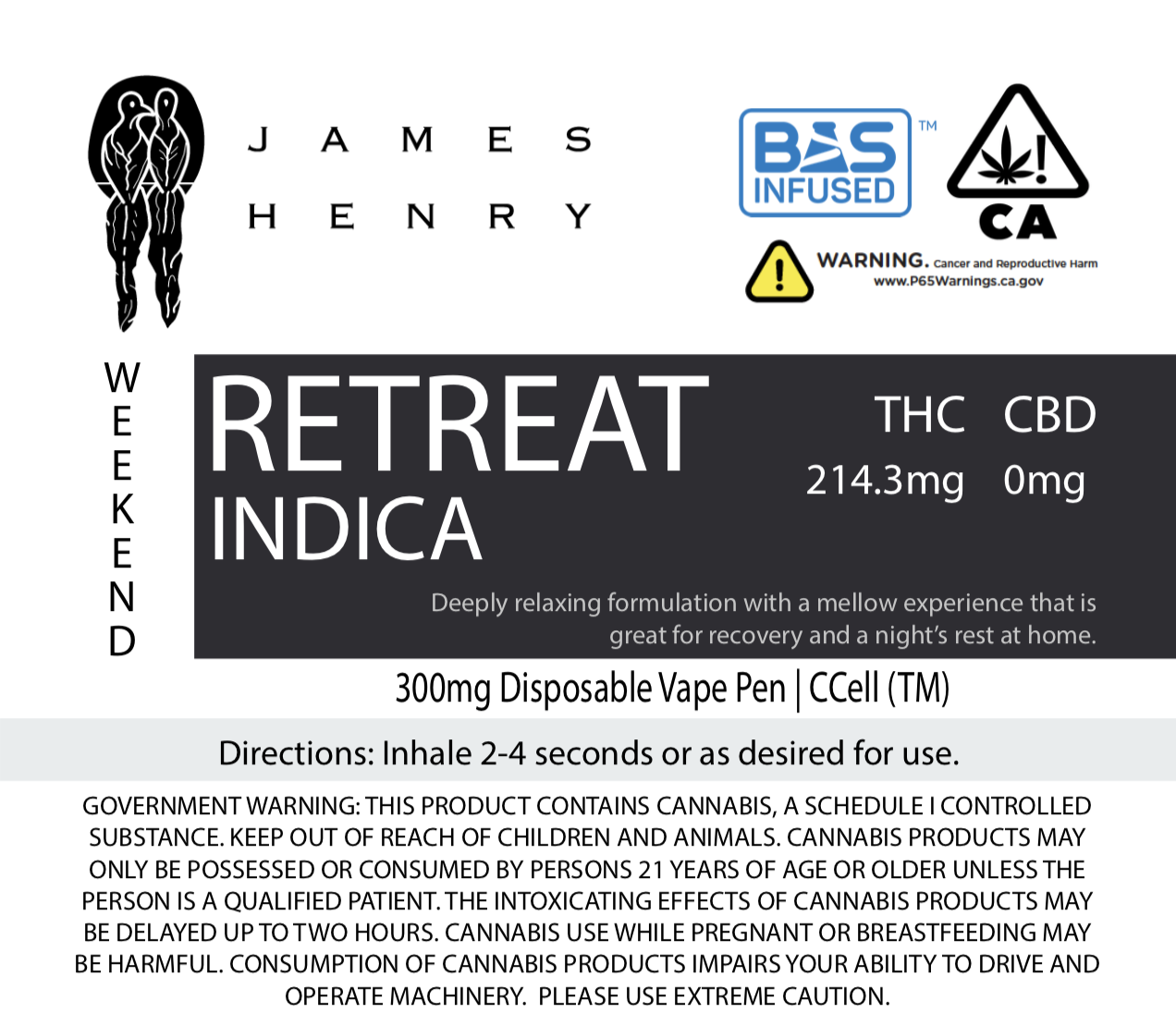 JamesHenrySFWeekendRetreatLabel.png