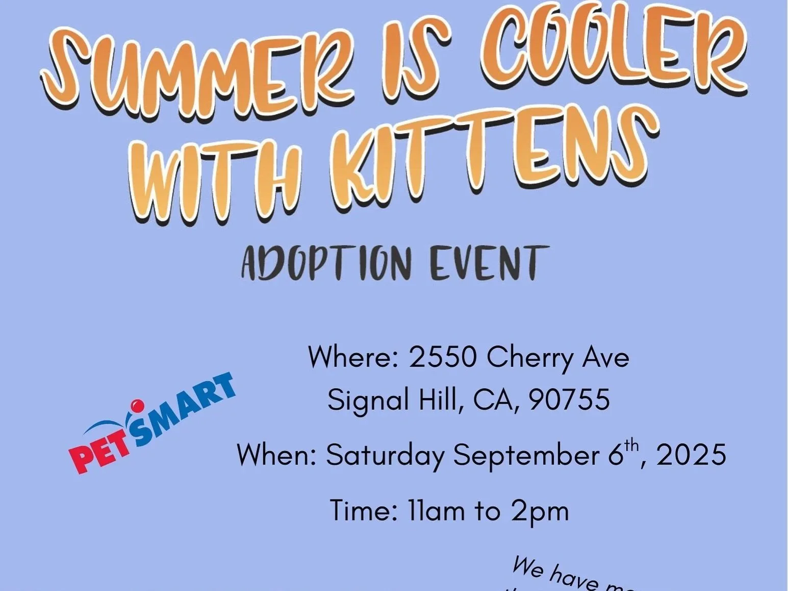 Summer is Cooler with Kittens Adoption Event