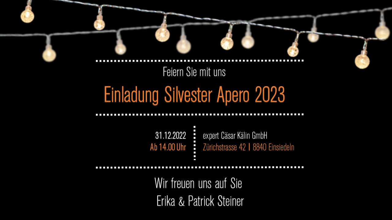 Einladung Silvester Apero 2023
