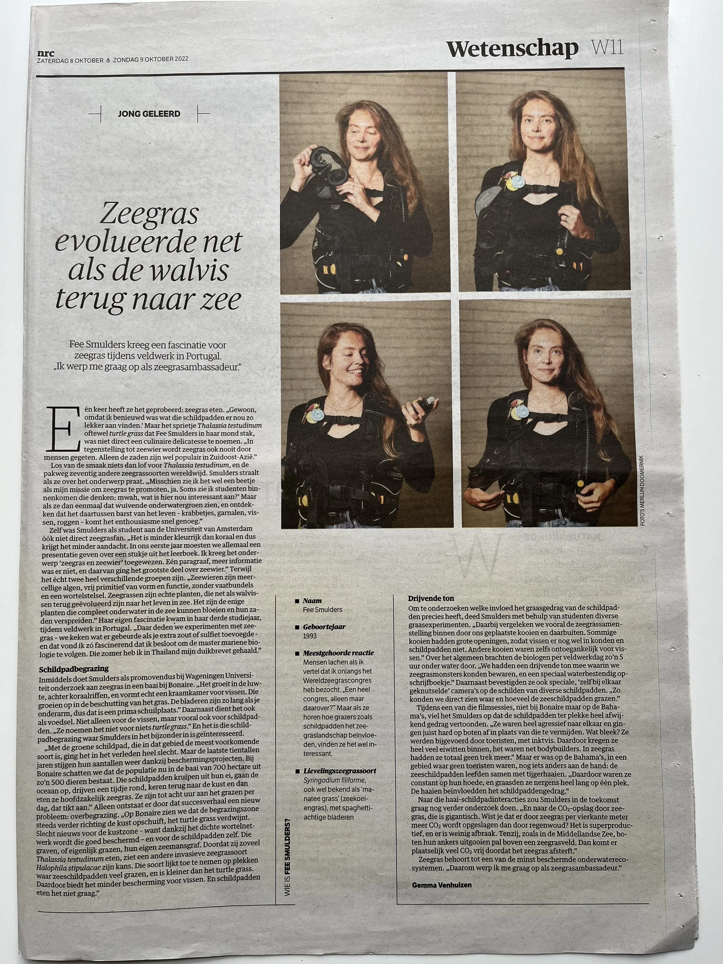 Interview in Dutch newspaper