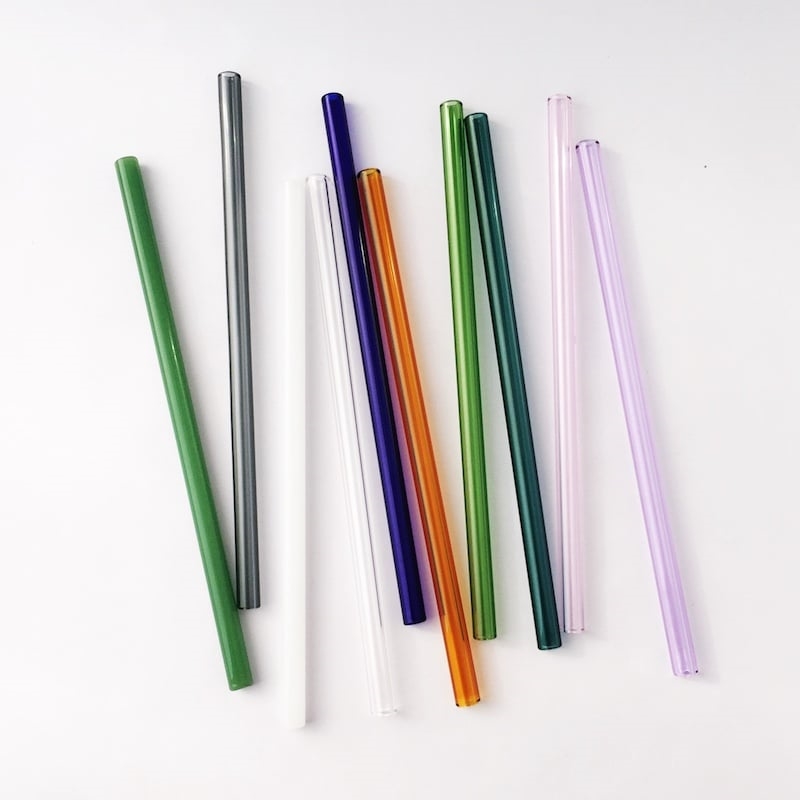 Colored Glass Straws