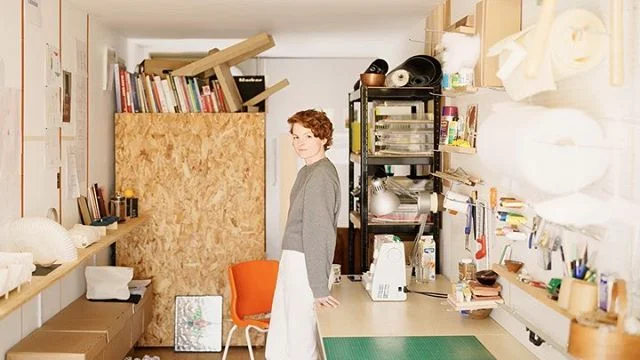 Inside our Clipper House building studio, featured by @archdigest and photographed by @rickpushinsky. The studio, made from a single 40 ft container, is occupied by Lucy Kurrein, British Furniture Designer