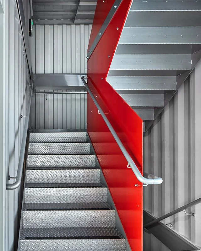 SEGRO marketing suite stair detail completed in 2018 #ContainerCity