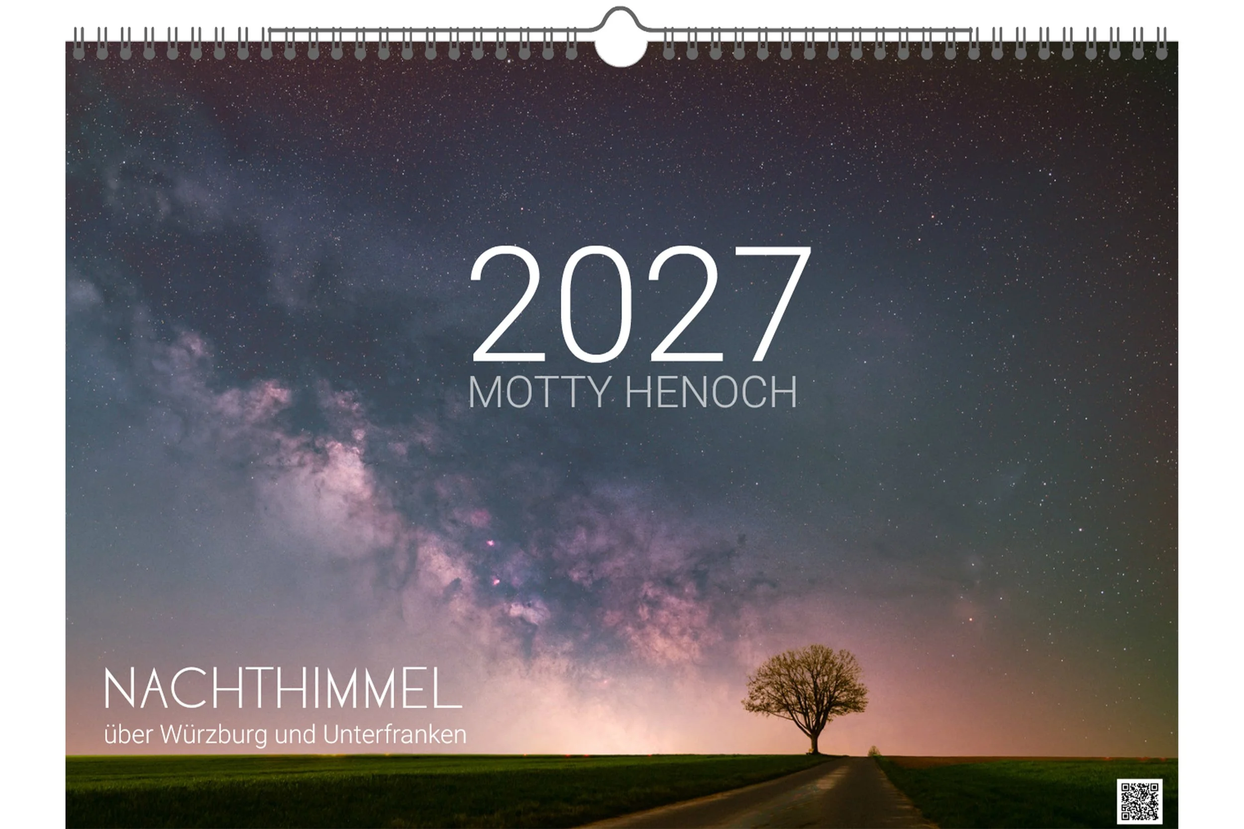 Kalender 2027 – Nachthimmel über Würzburg und Unterfranken