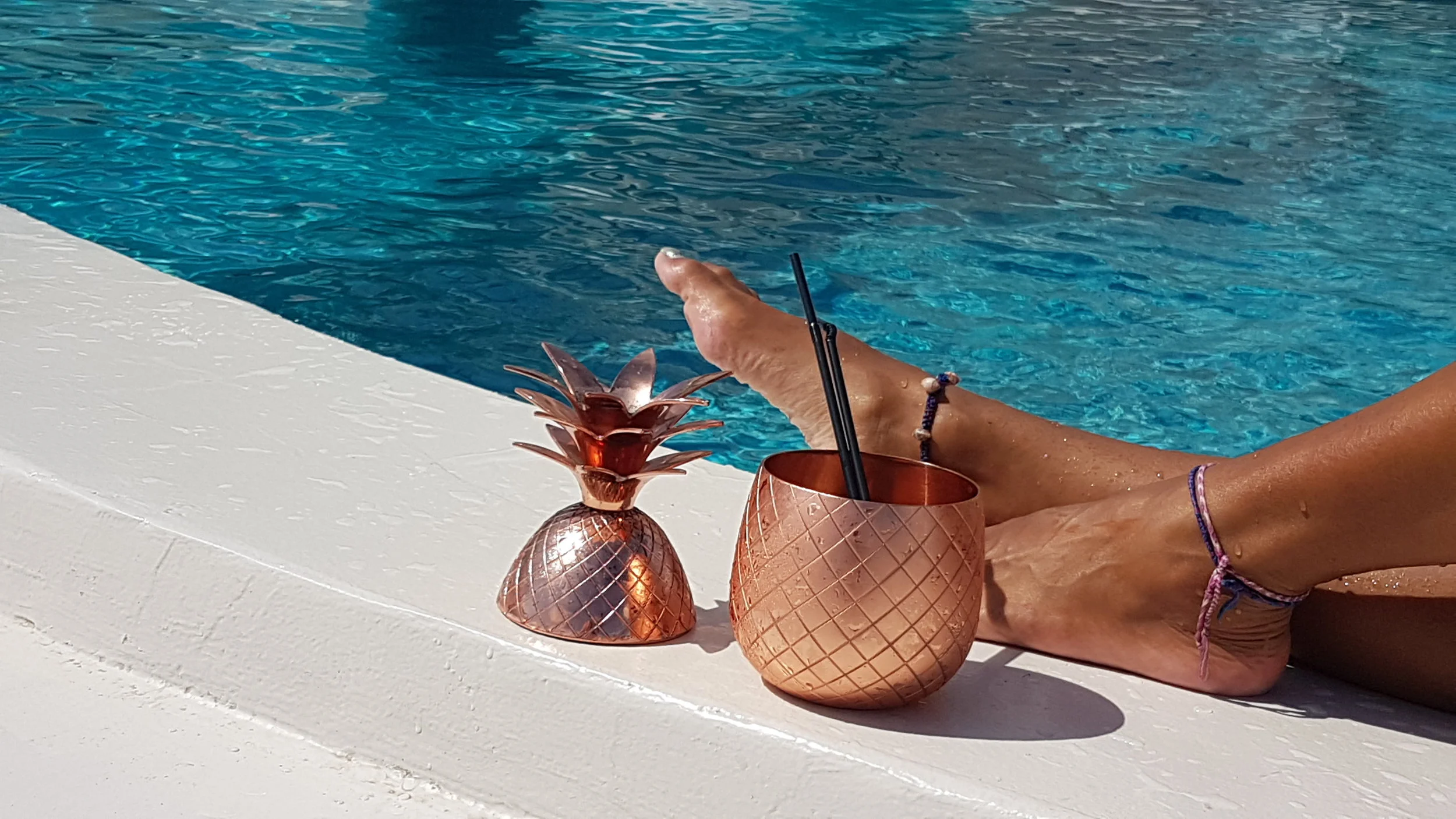 Cocktails around the pool of the Santos Coast Club in Ibiza