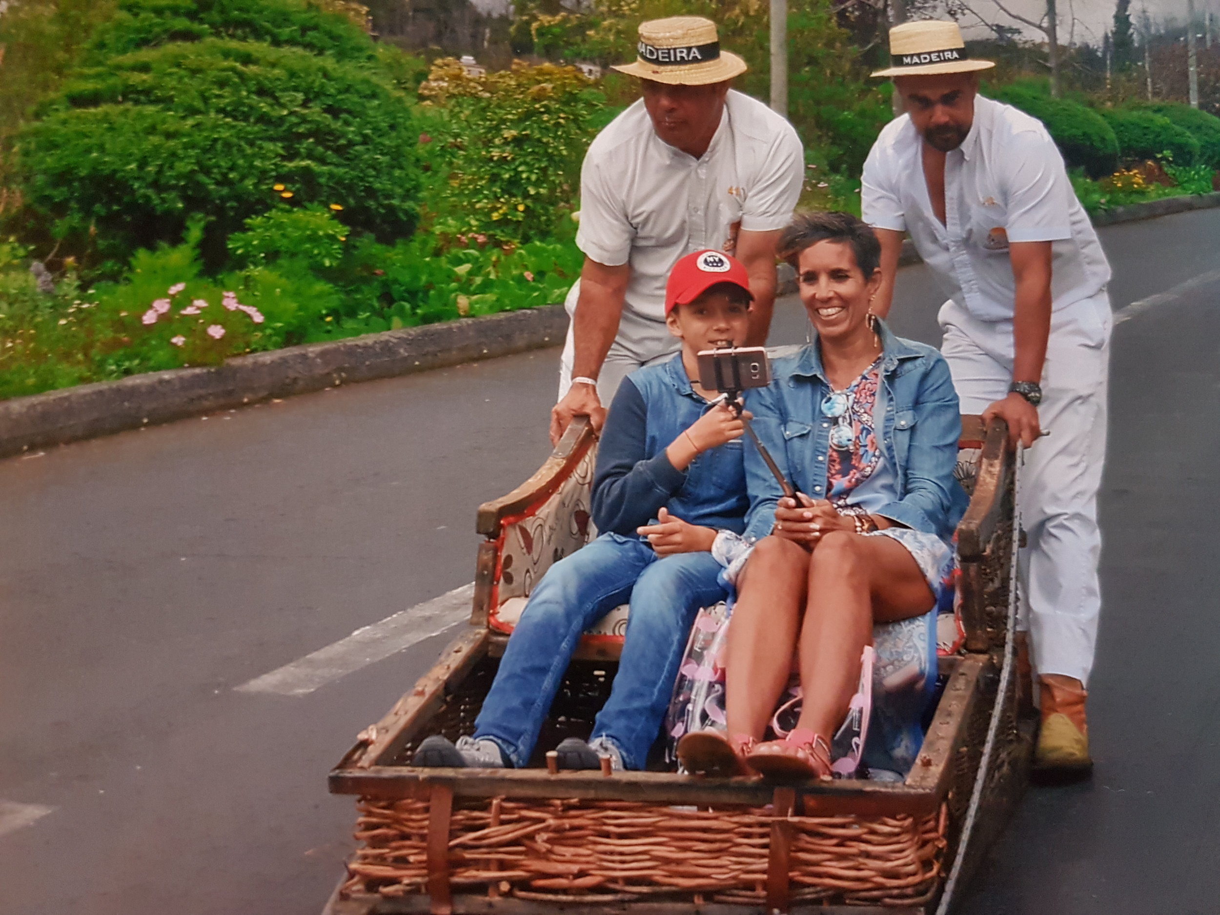 Going downhill in a basket!