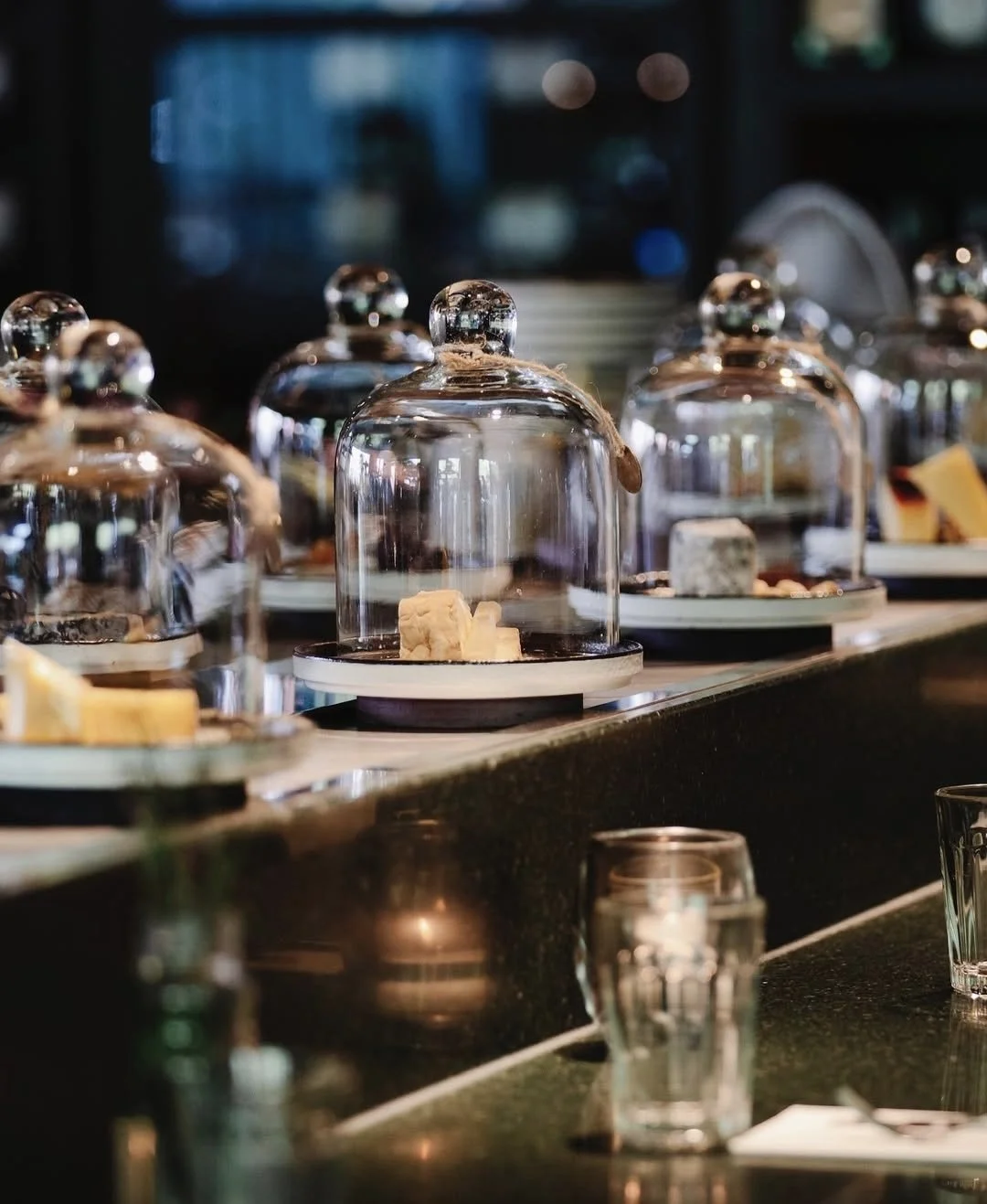 Cheese dishes at the Cheese Train Bar, Amsterdam