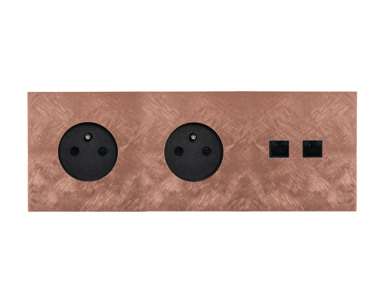 Socket - 3 gang - power + RJ45 outlet - fer forgé rosé.jpg