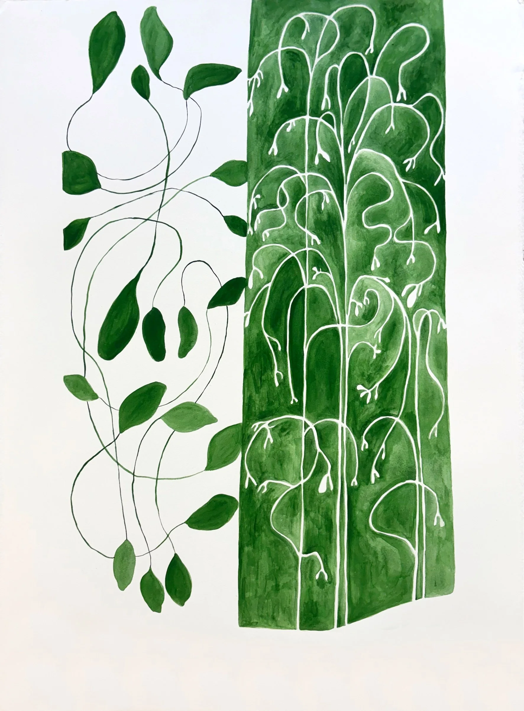 "Double greenery" / 76x56 / 2025