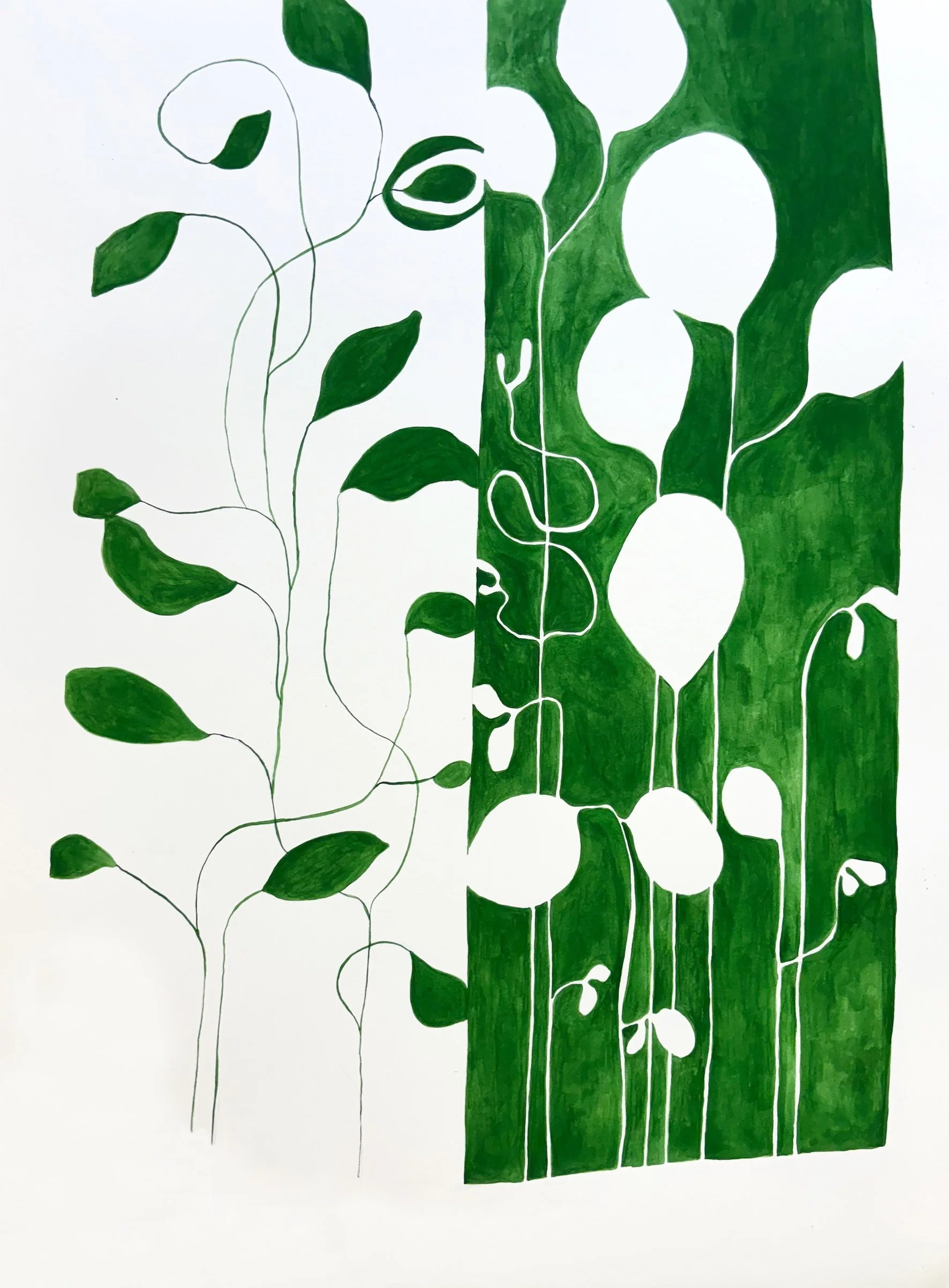 "Double greenery" / 76x56 / 2025