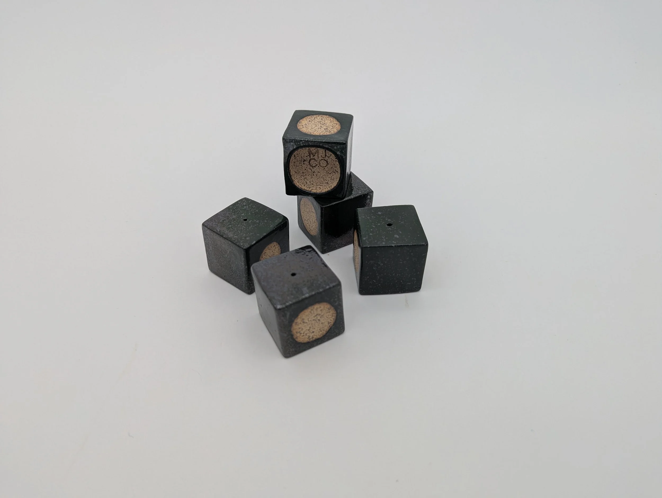 mejelco incense cube metallic green