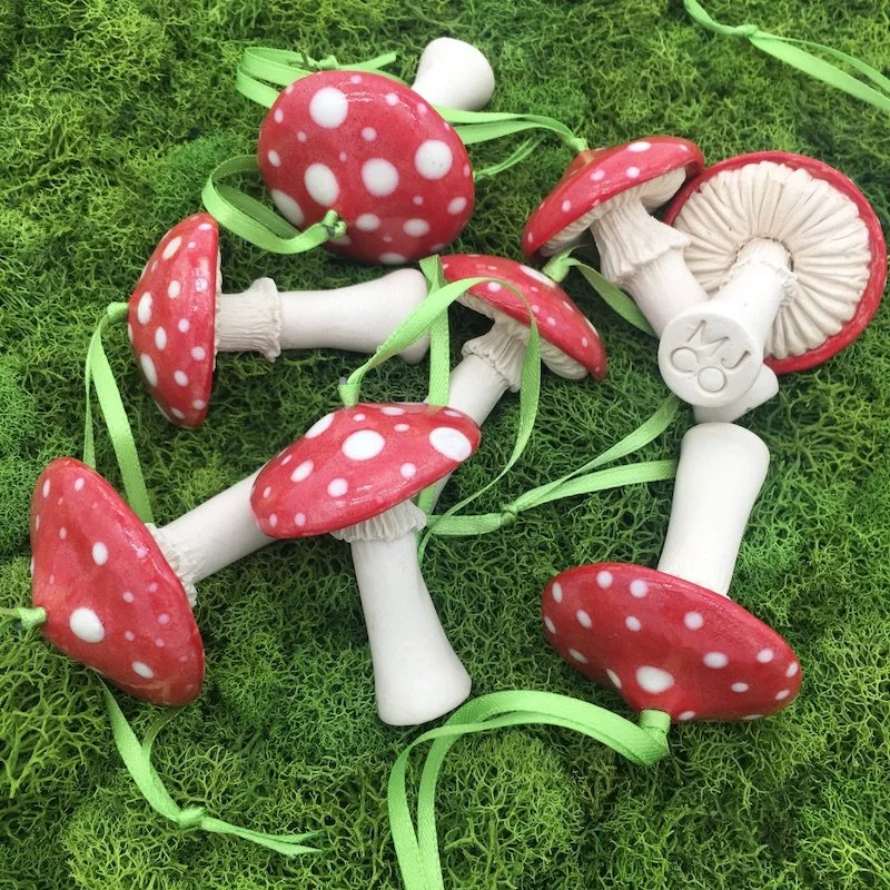 ceramic mushroom ornaments