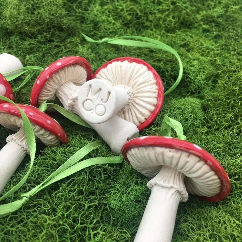 ceramic mushroom ornaments