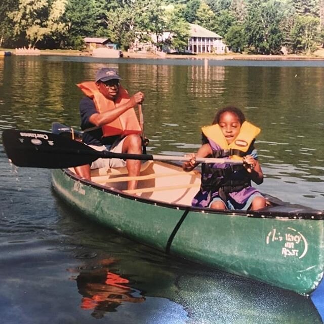 Today, you guys are getting a treat. Vintage picture of my father and me the first time he took me fishing. We didn't catch any fish, but the memories will do. Happy Father's Day to all the Dads out there.