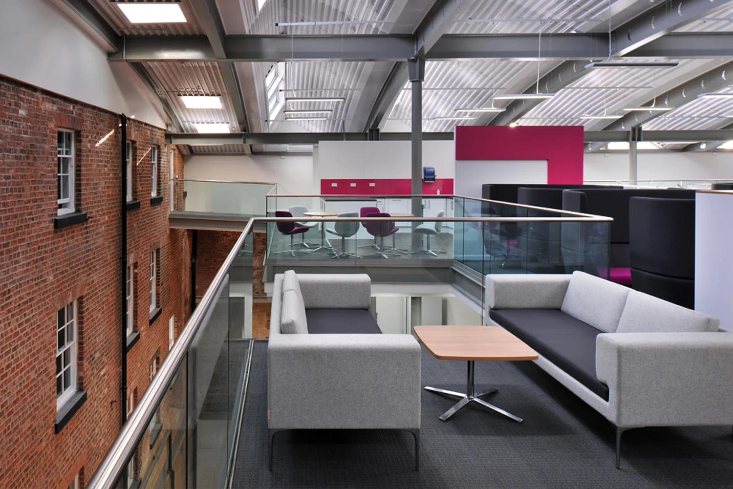 Office Interior with sofa and table