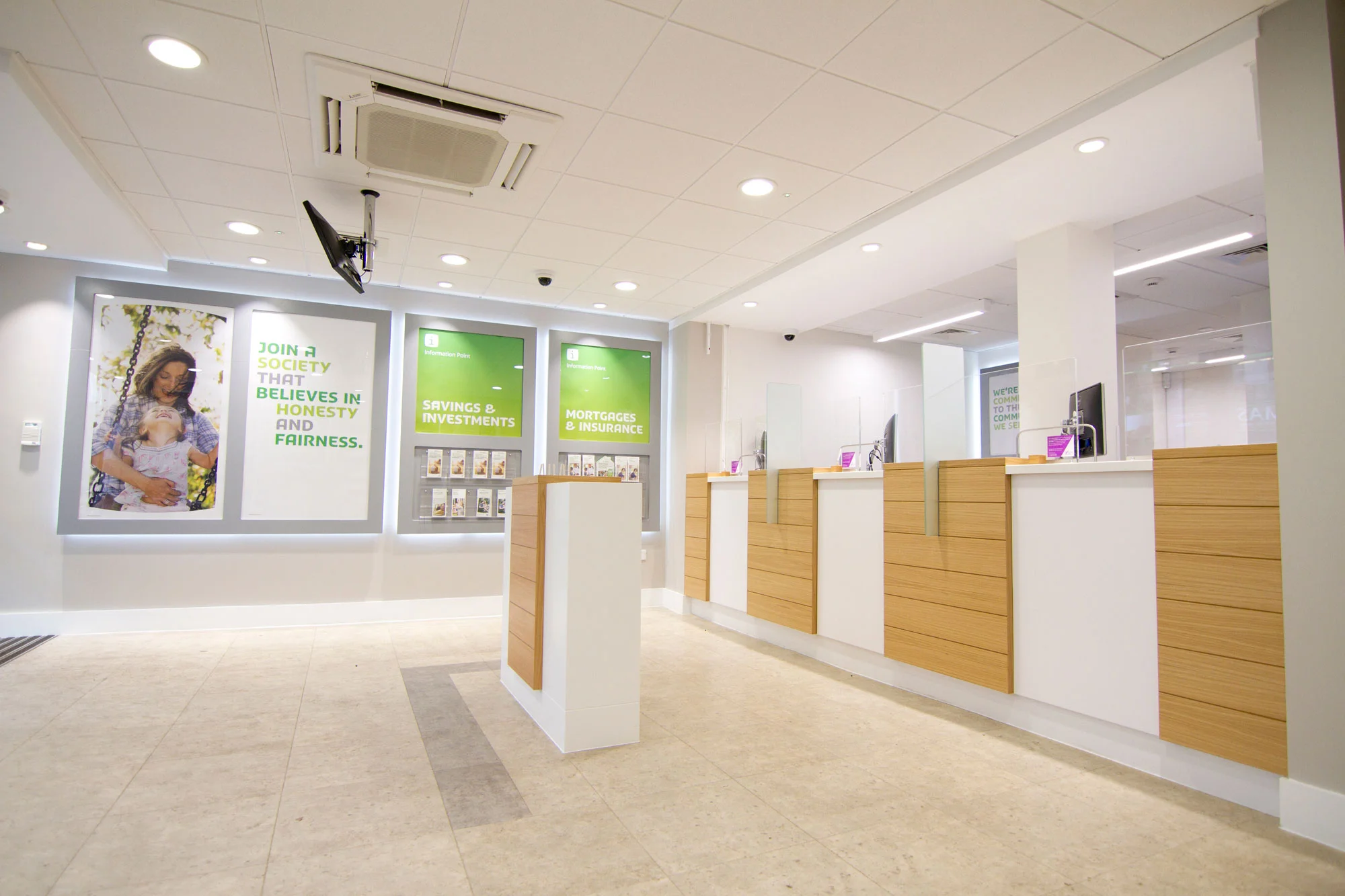 YBS Service counter with timber finish