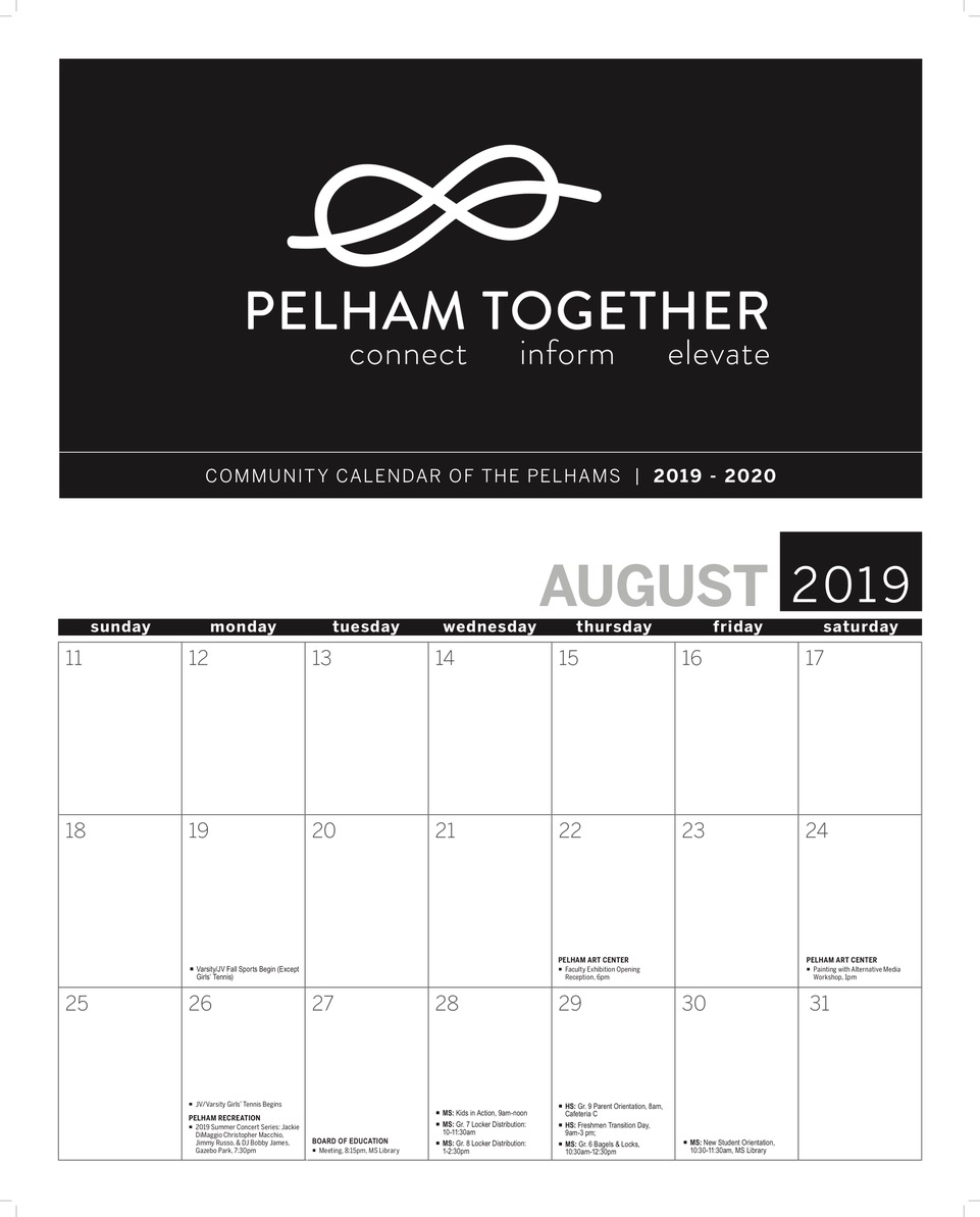 BIG Community Calendars are BACK!! — Pelham Together
