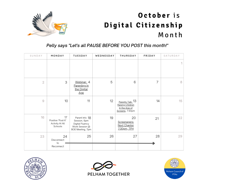 October Is Digital Citizenship Month! — Pelham Together