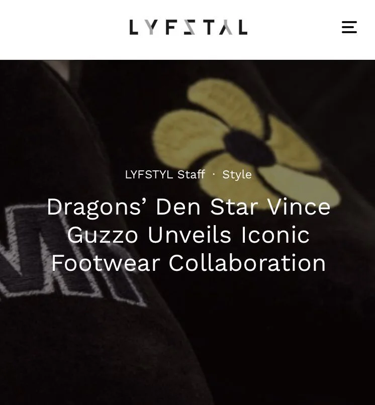 Dragons’ Den Star Vince Guzzo Unveils Iconic Footwear Collaboration