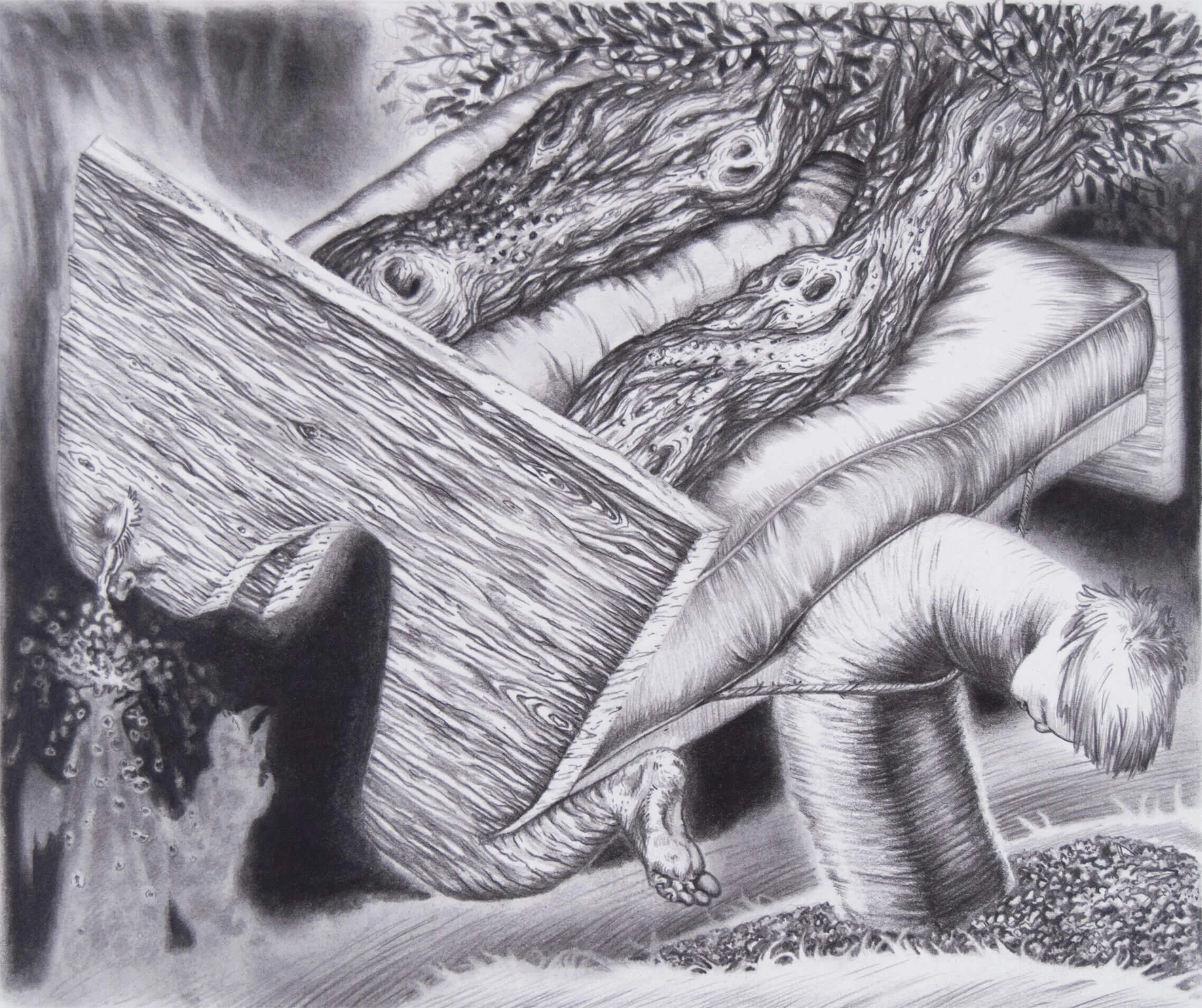  The Cargo  
Drawing on Paper, 12x10 inches, 2021